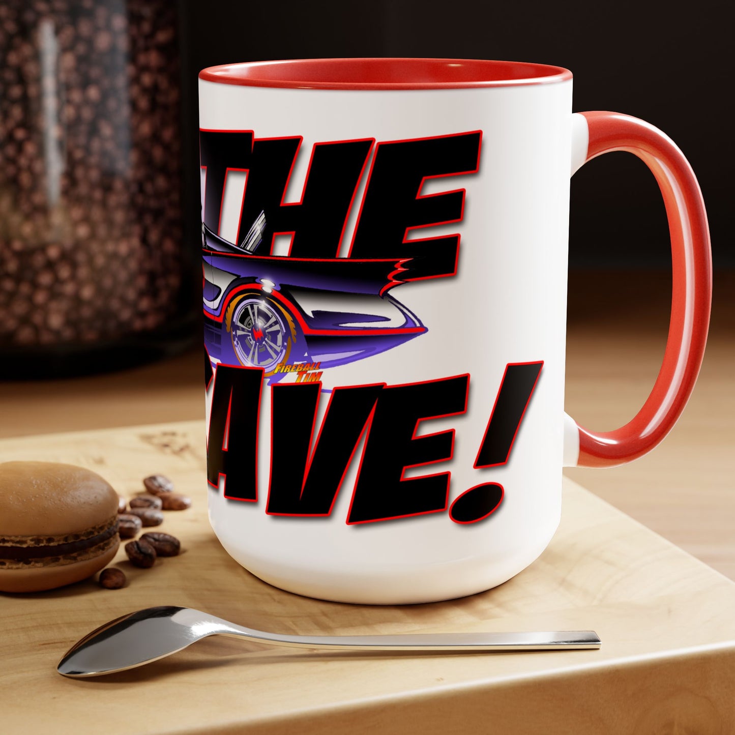 TO THE BATCAVE 1966 Batmobile TV Show Concept Art Coffee Mug 15oz