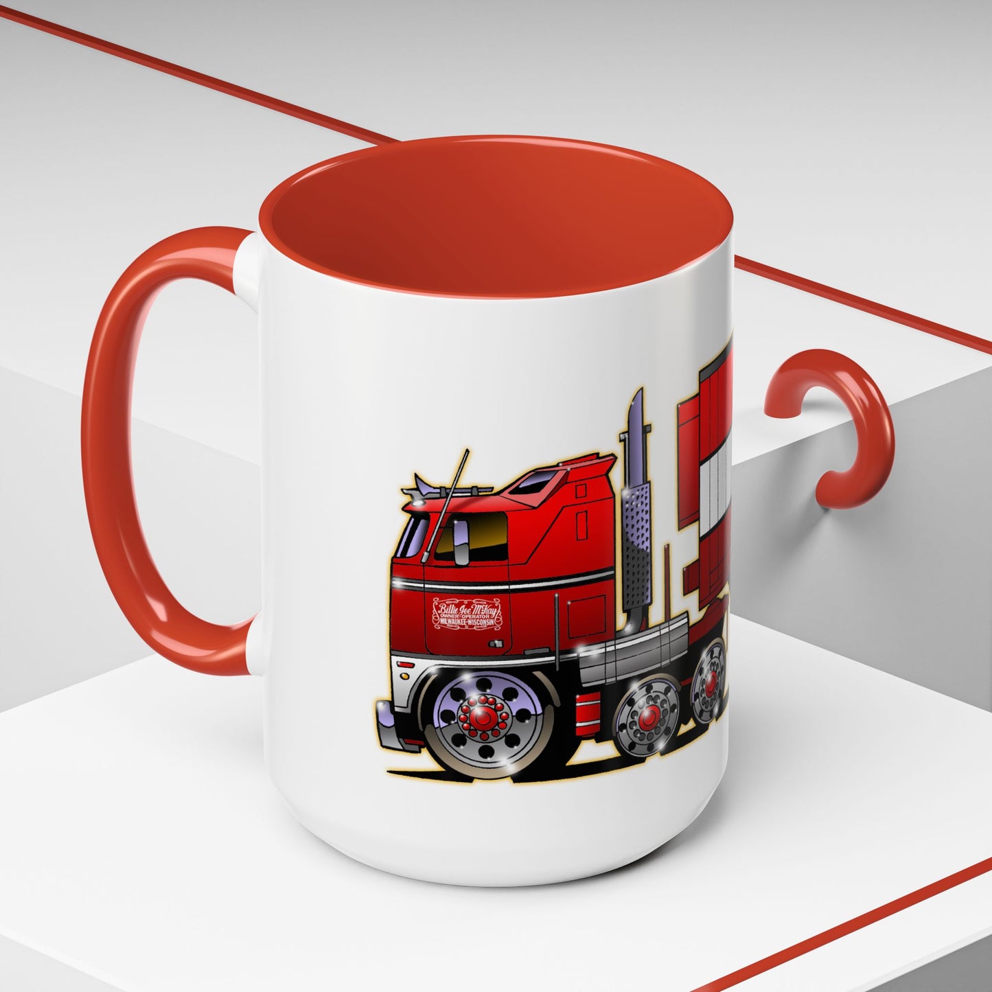 BJ AND THE BEAR TV Show Semi Truck Concept Art Coffee Mug 2 Sizes 2 Colors