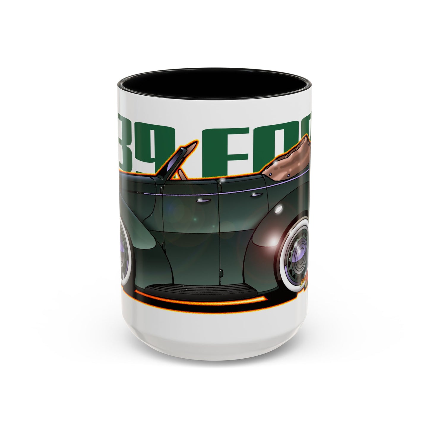 FORD DELUXE 1939 Convertible Fireball Art Coffee Mug 2 Sizes