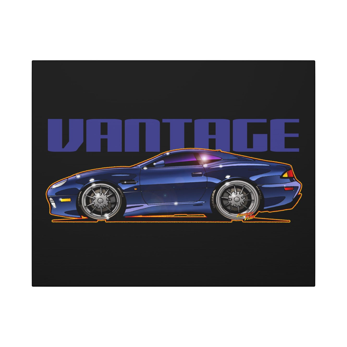 ASTON MARTIN VANTAGE 2001 Fireball Art Canvas Print