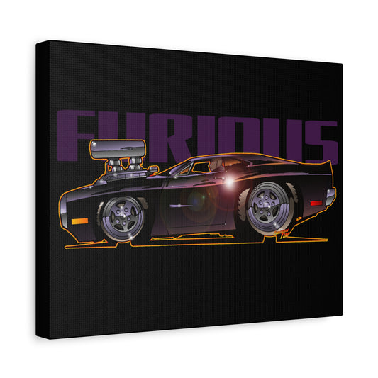 FAST & FURIOUS DODGE CHARGER Canvas Art Wall Print - 11x14