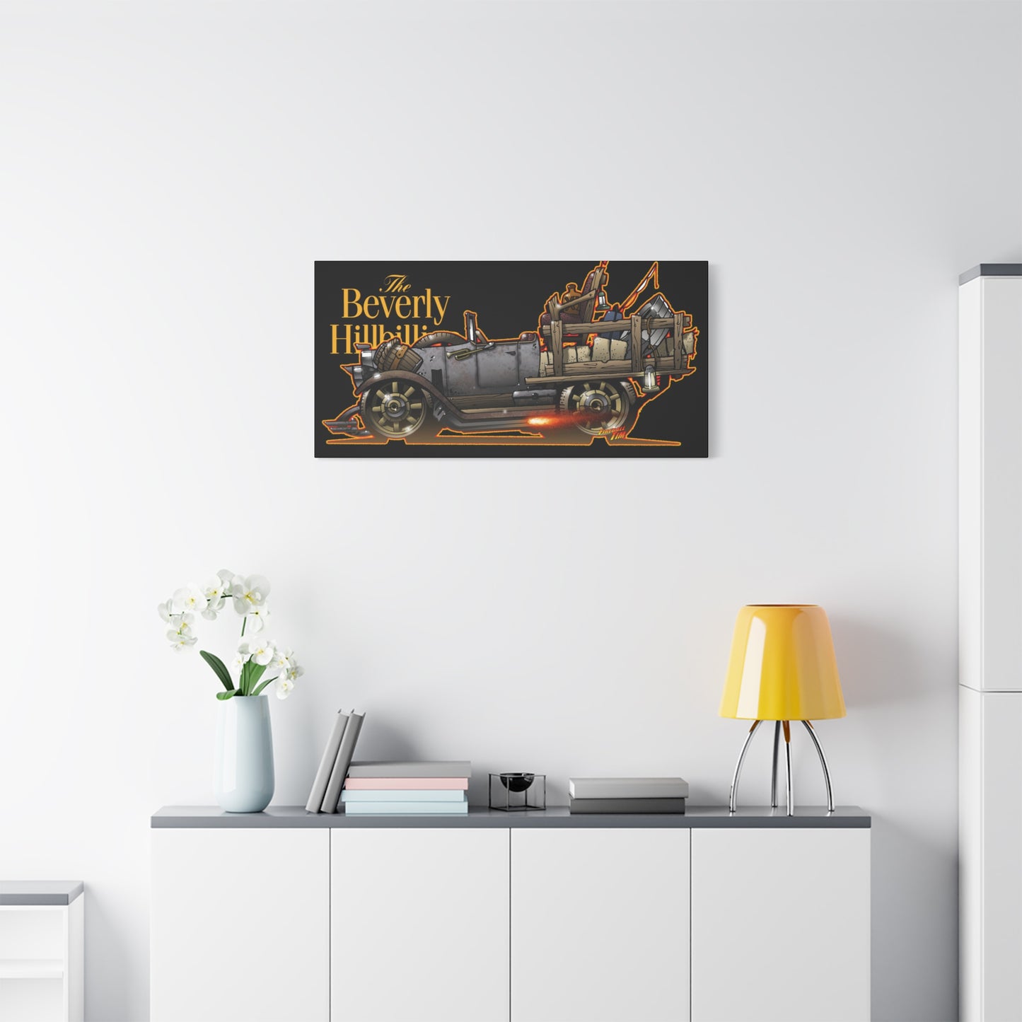 BEVERLY HILLBILLIES JALOPY Canvas Art Wall Print - 11x14