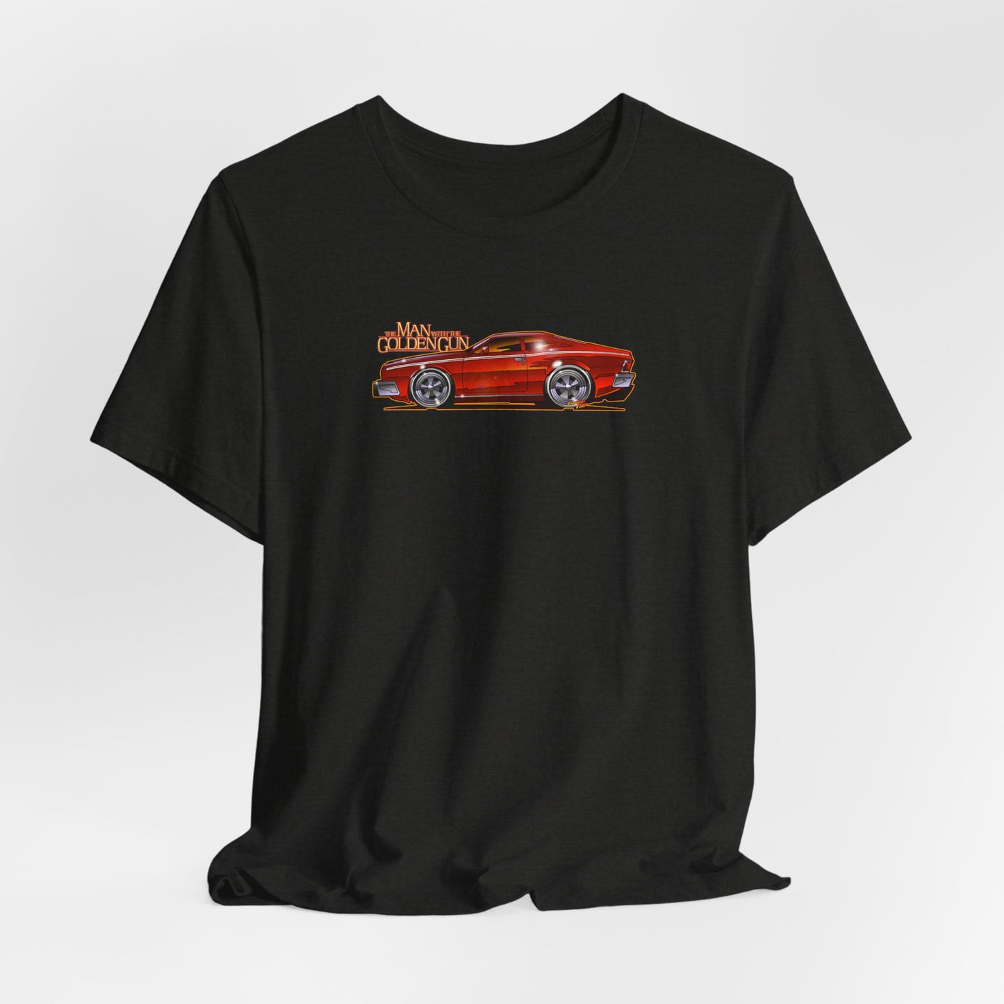 MAN WITH THE GOLDEN GUN AMC Hornet James Bond Fireball Art Short Sleeve Tee