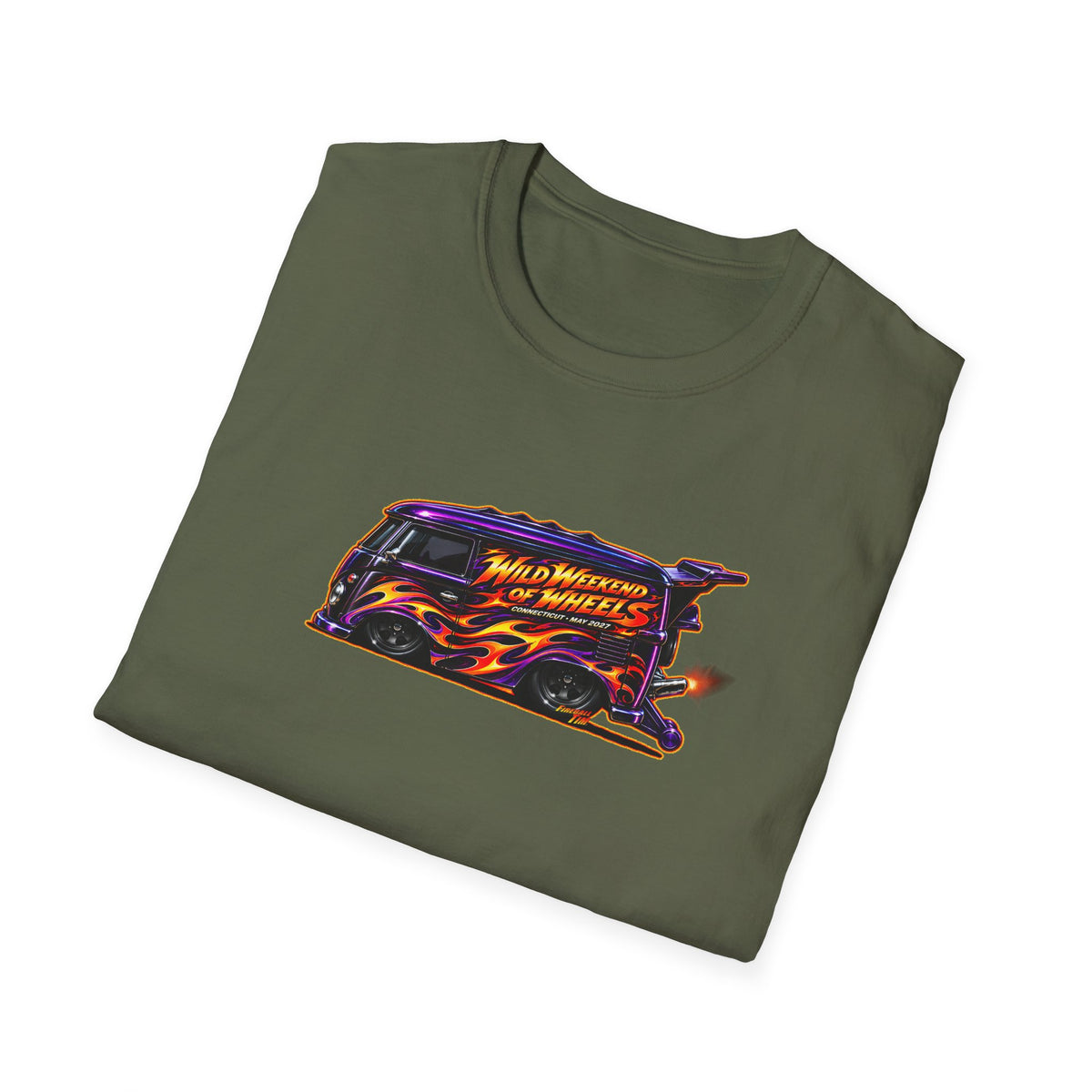 HOT WHEELS Kombi Bus Collectible Fireball Art TeeShirt