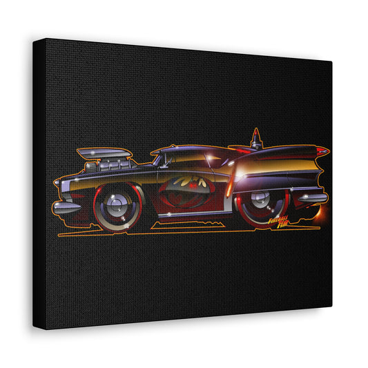 BATGIRL 1955 CHICAGO BATMOBILE Batman Concept Art Canvas Print 11x14