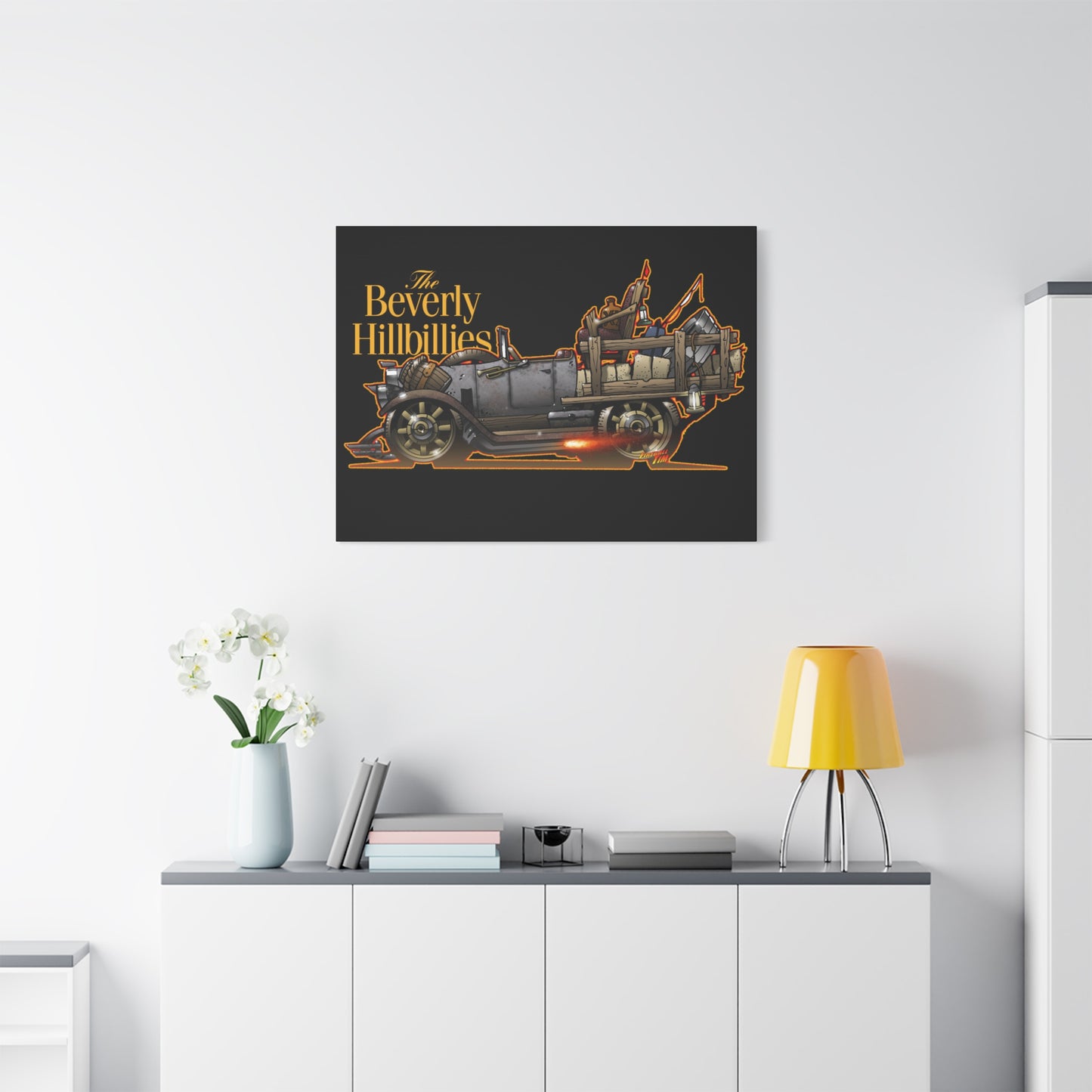 BEVERLY HILLBILLIES JALOPY Canvas Art Wall Print - 11x14