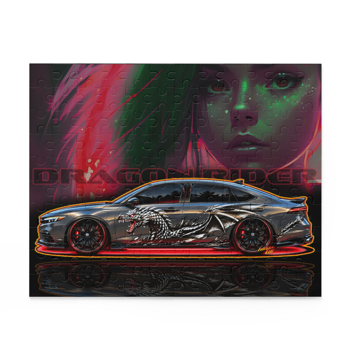 HONDA ACCORD 2025 Dragon Rider Collectible Fireball Art Jigsaw Puzzle — (120/252/500‑Piece)