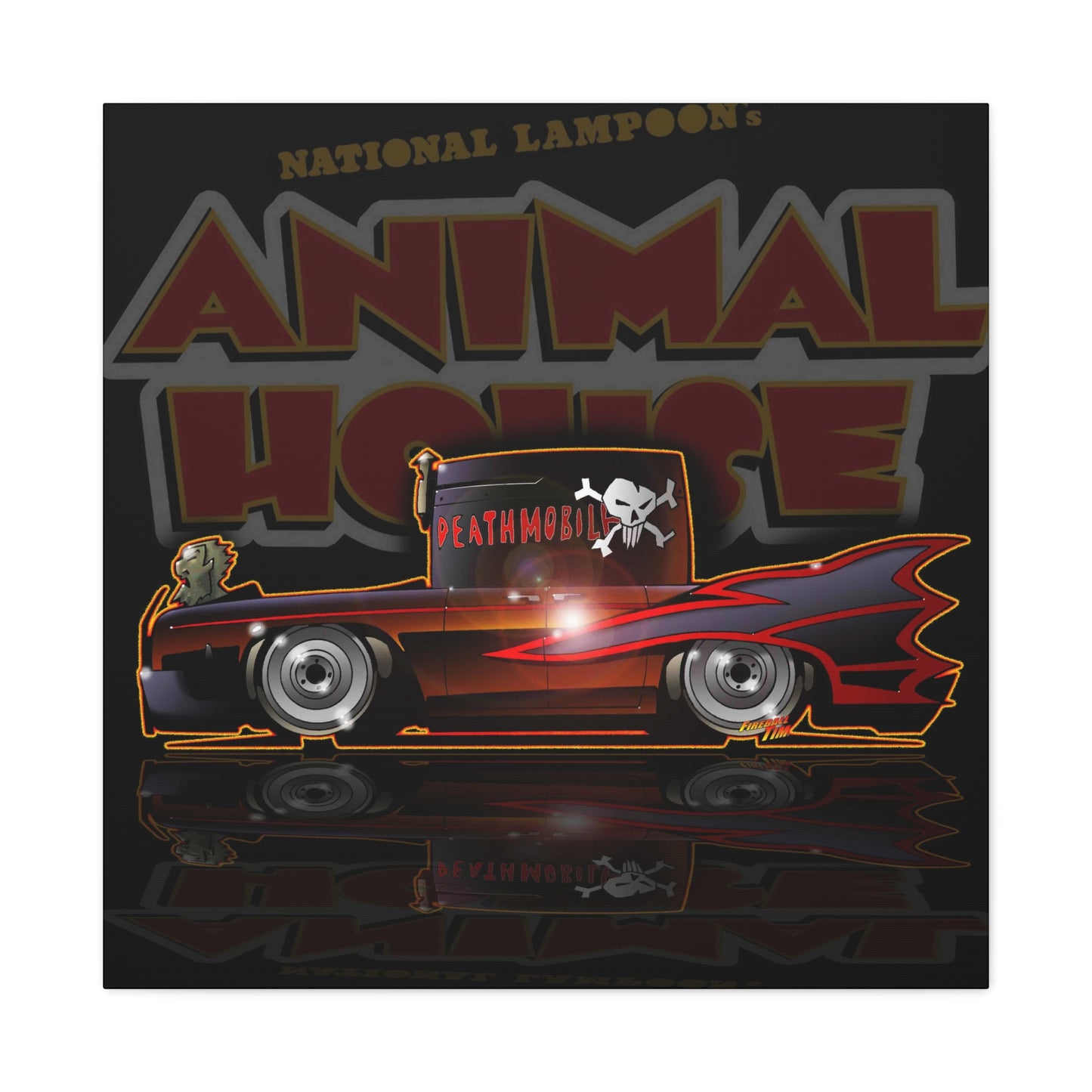ANIMAL HOUSE DEATHMOBILE Fireball Art Canvas Wall Print