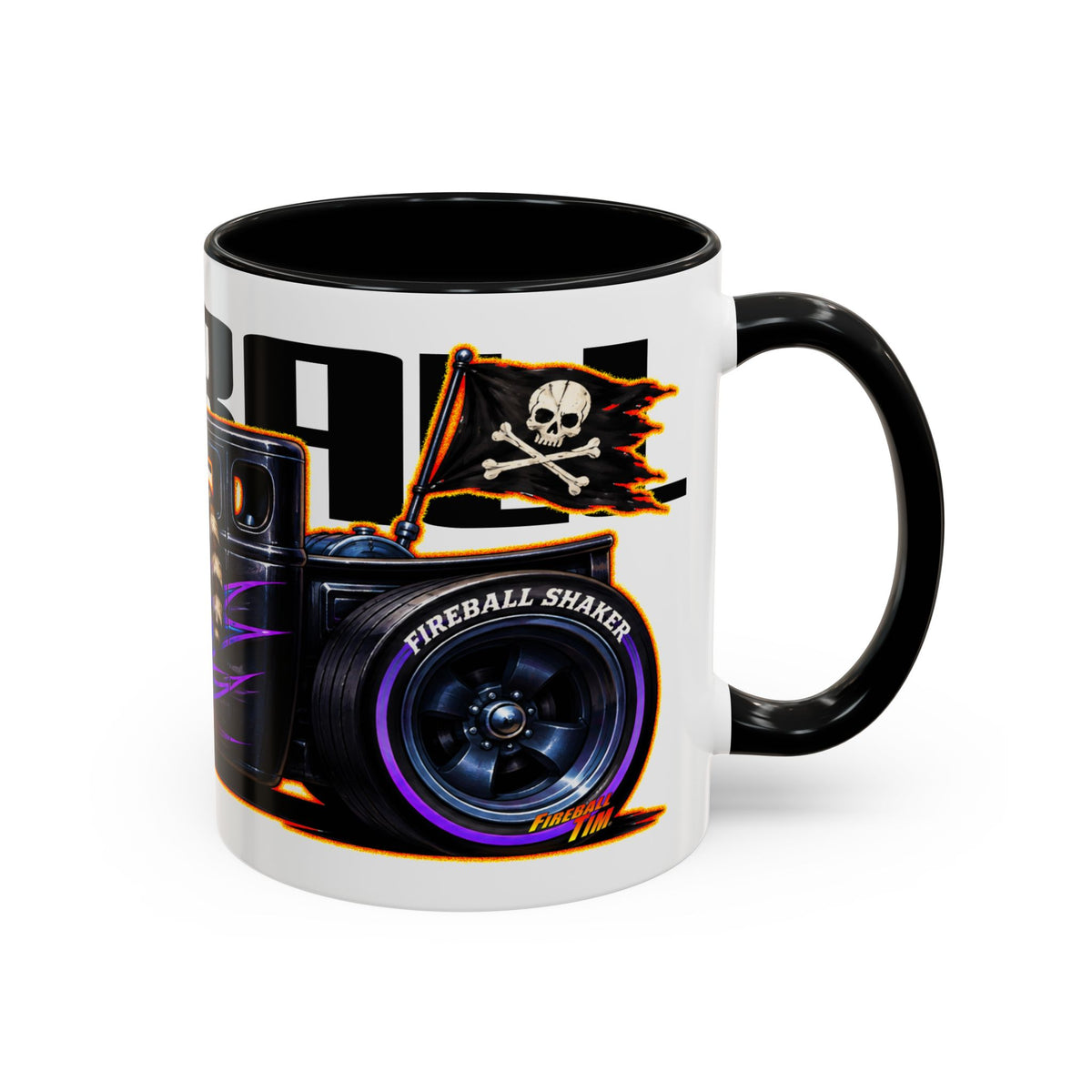 HOT WHEELS FIREBALL SHAKER Hot Rod Collectible Fireball Art Coffee Mug - 2 Sizes