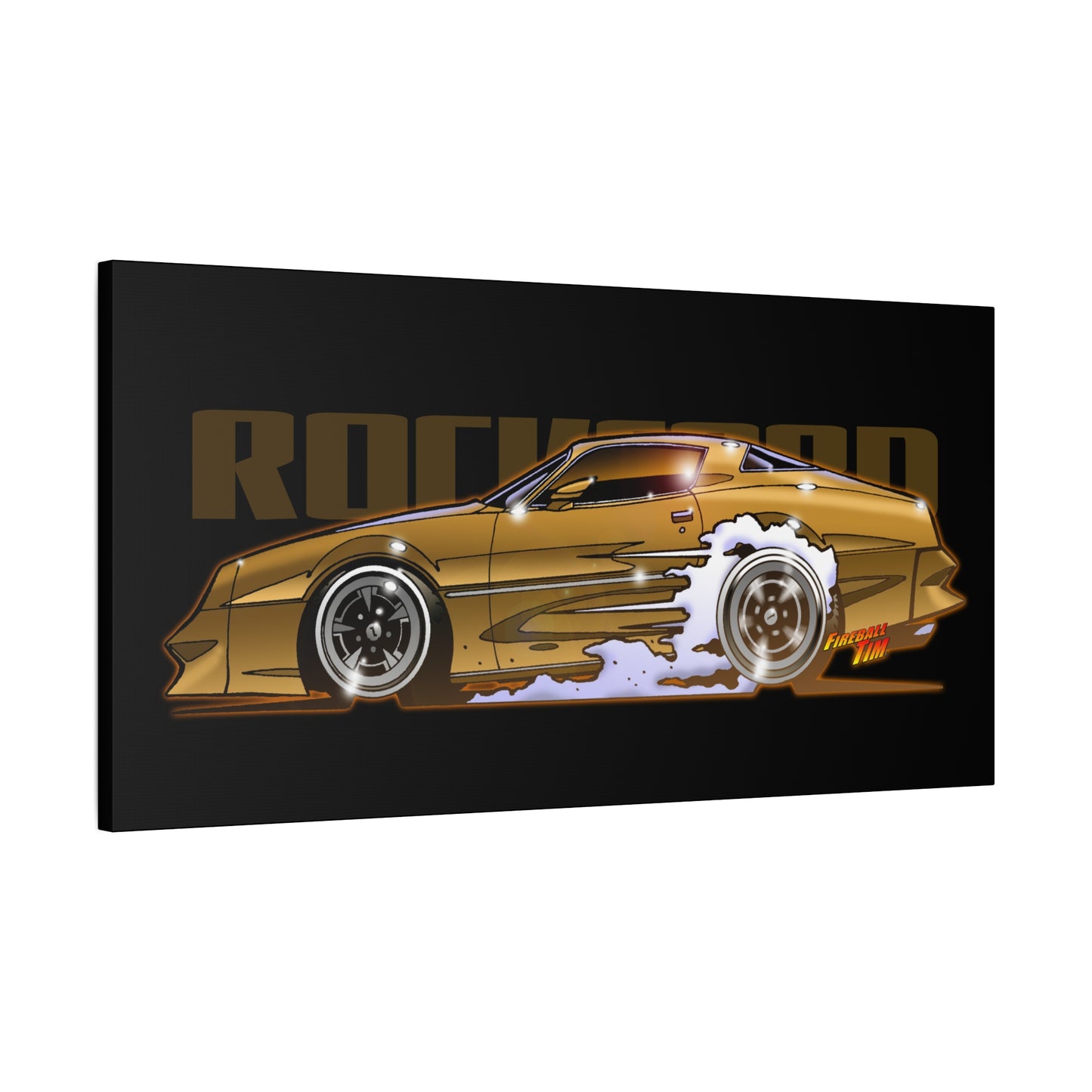 ROCKFORD FILES Pontiac Firebird Fireball Art Canvas Wall Print