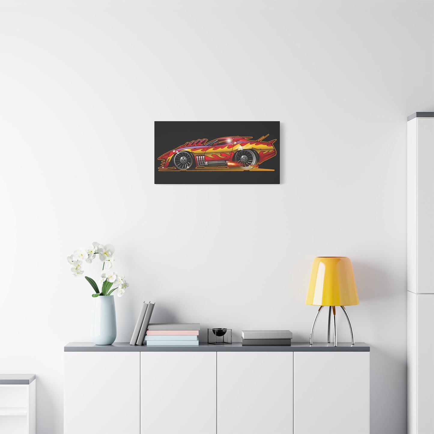 CORVETTE SUMMER Movie Car Fireball Art Canvas Print