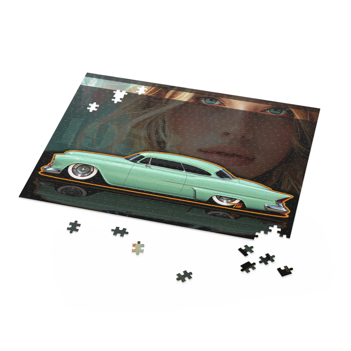 BUICK 1953 Kustom Special Collectible Fireball Art Jigsaw Puzzle — Retro Custom Cars (120/252/500‑Piece)