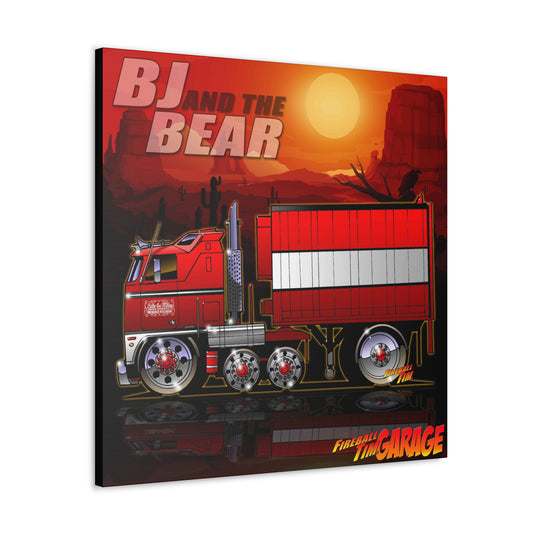 BJ AND THE BEAR TV Show Semi Truck Concept Art Canvas MASTERPRINT 3 Sizes