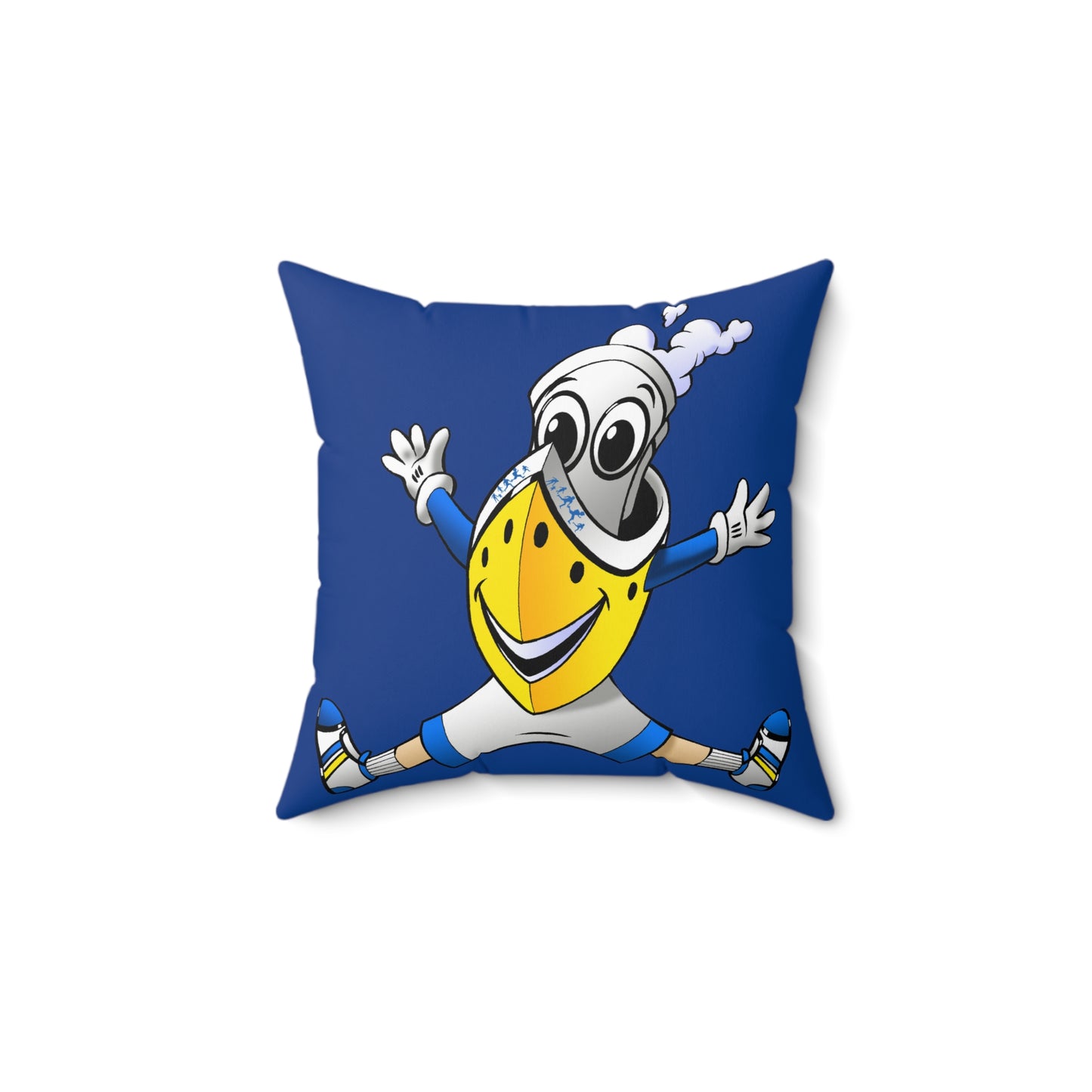 Official BUDDY CRUISE Spun Polyester Square Pillow in Buddy BLUE