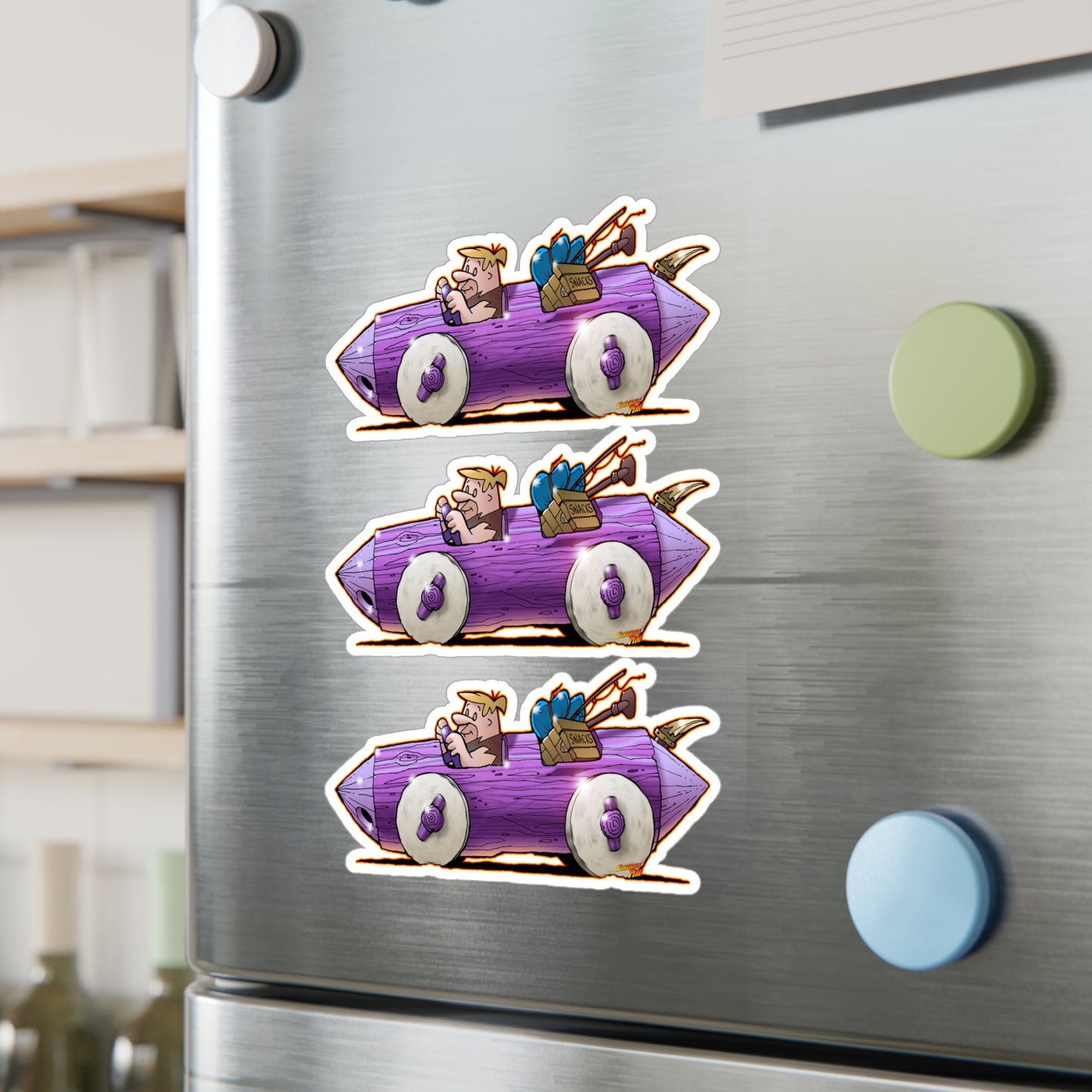 FLINSTONES BARNEY RUBBLE Gone Fishing Fireball Collectible Decal Sticker Set