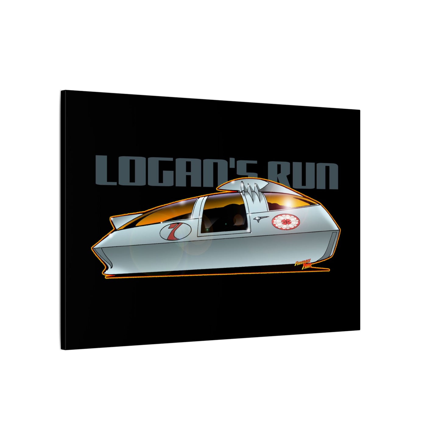 LOGAN'S RUN Sci Fi TV Car Collectible Fireball Art Canvas Print