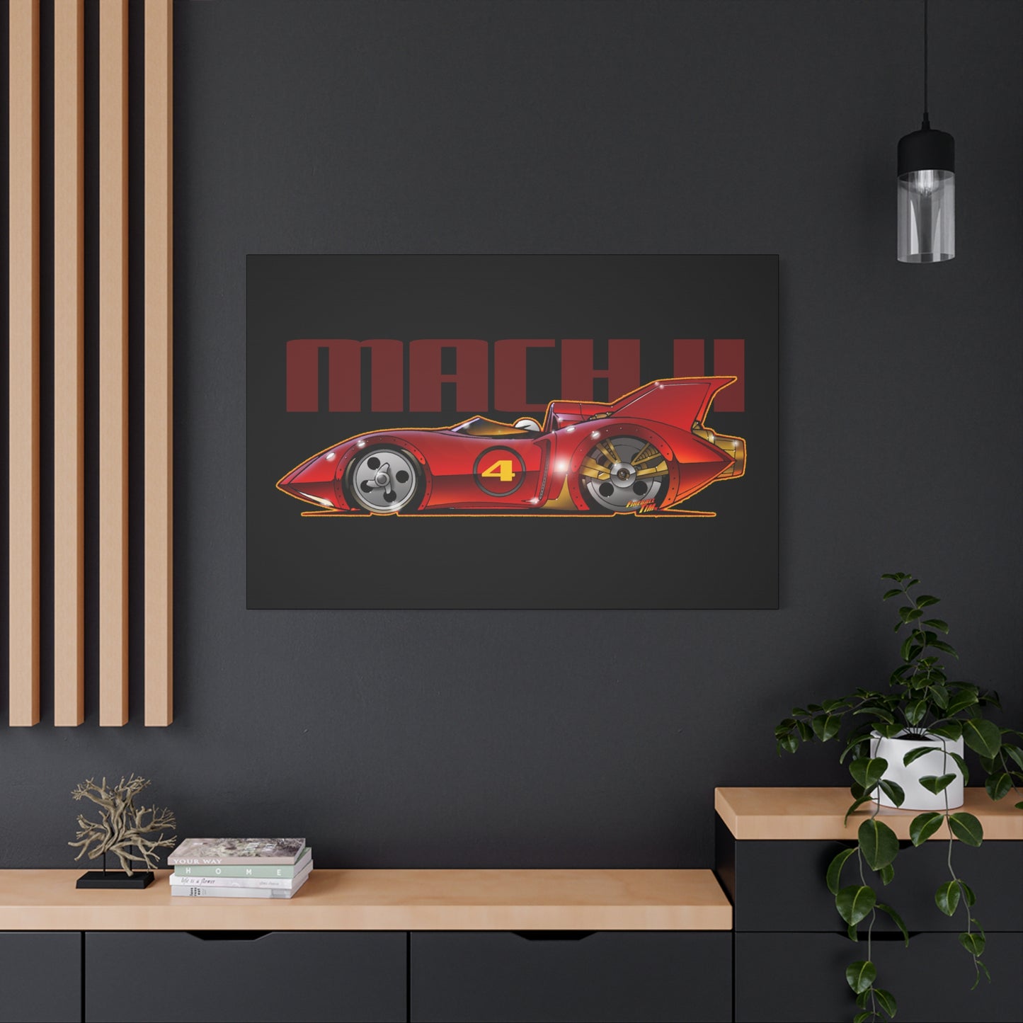 SPEED RACER MACH 4 Fireball Art Canvas Wall Print