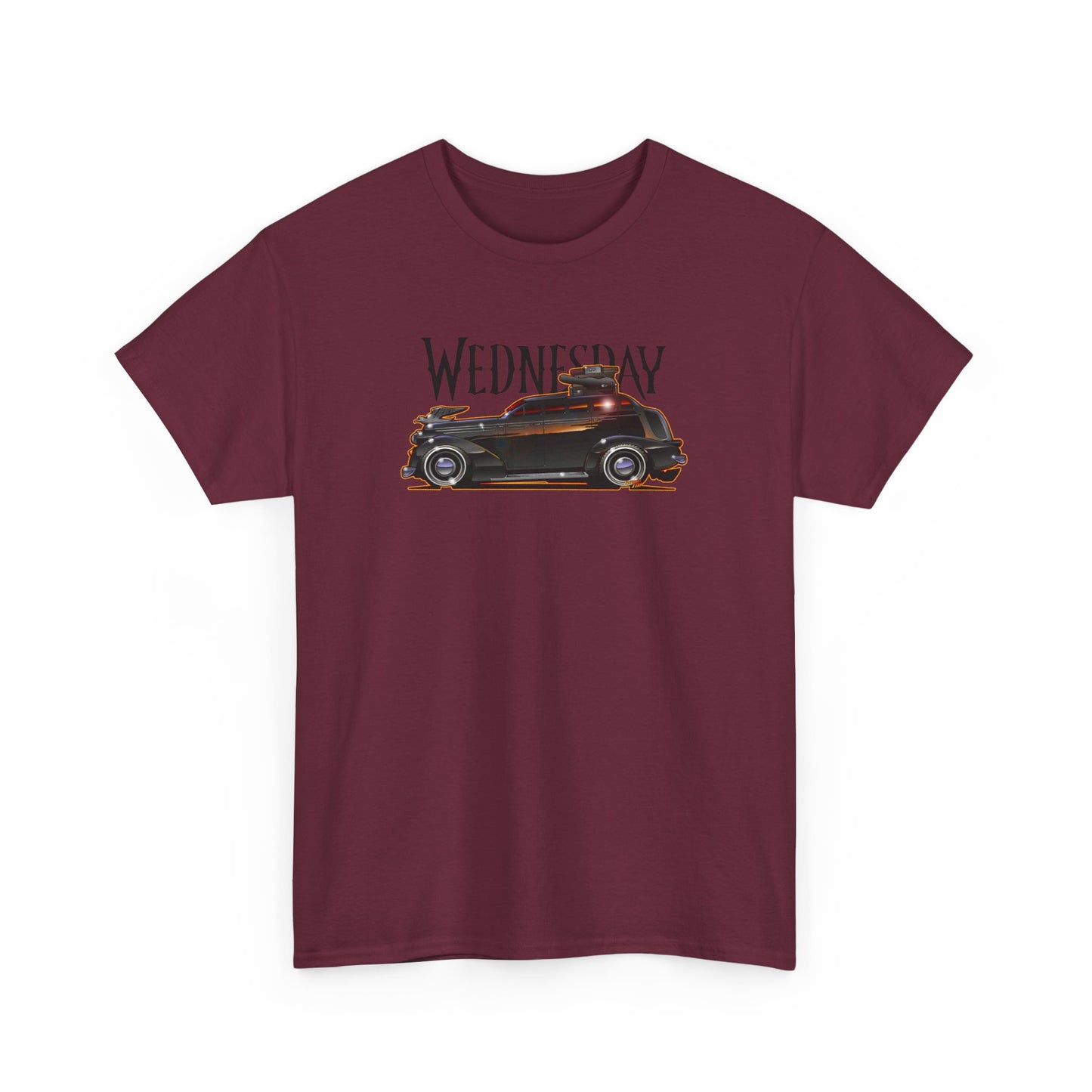 WEDNESDAY TV SHOW PONTIAC LIMO Heavy Cotton Tee Shirt - Multiple Colors
