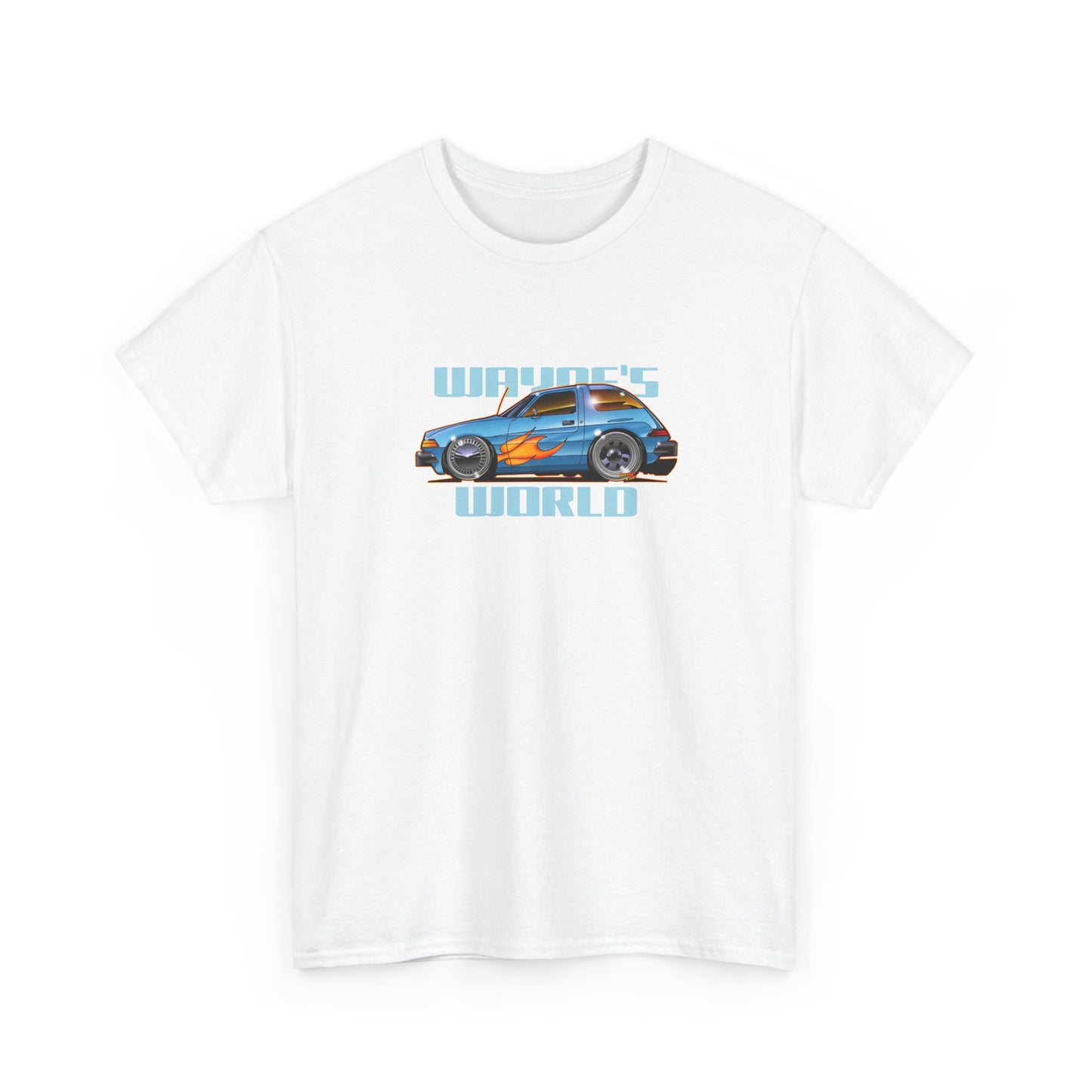 WAYNE'S WORLD AMC PACER Movie Car Fireball Art Graphic Tee Shirt - Multiple Sizes