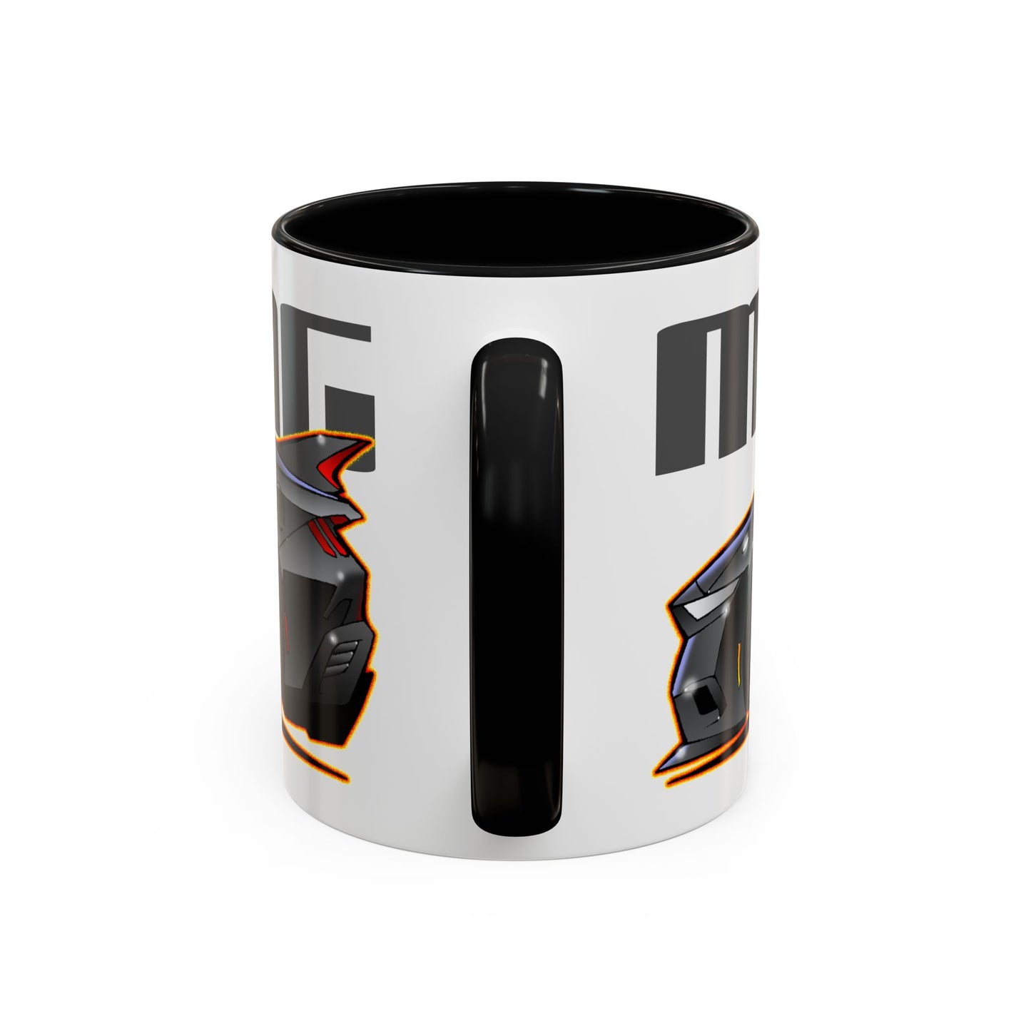 FORD MUSTANG 2025 Gun Metal Silver Fireball Art Coffee Mug