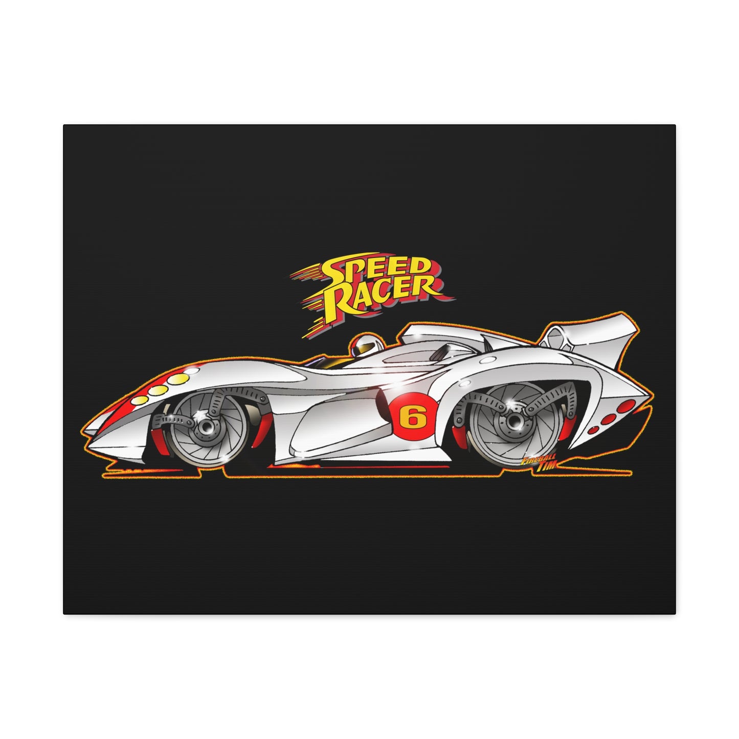 SPEED RACER MACH 6 Fireball Art Collectible Canvas Print - Multiple Sizes