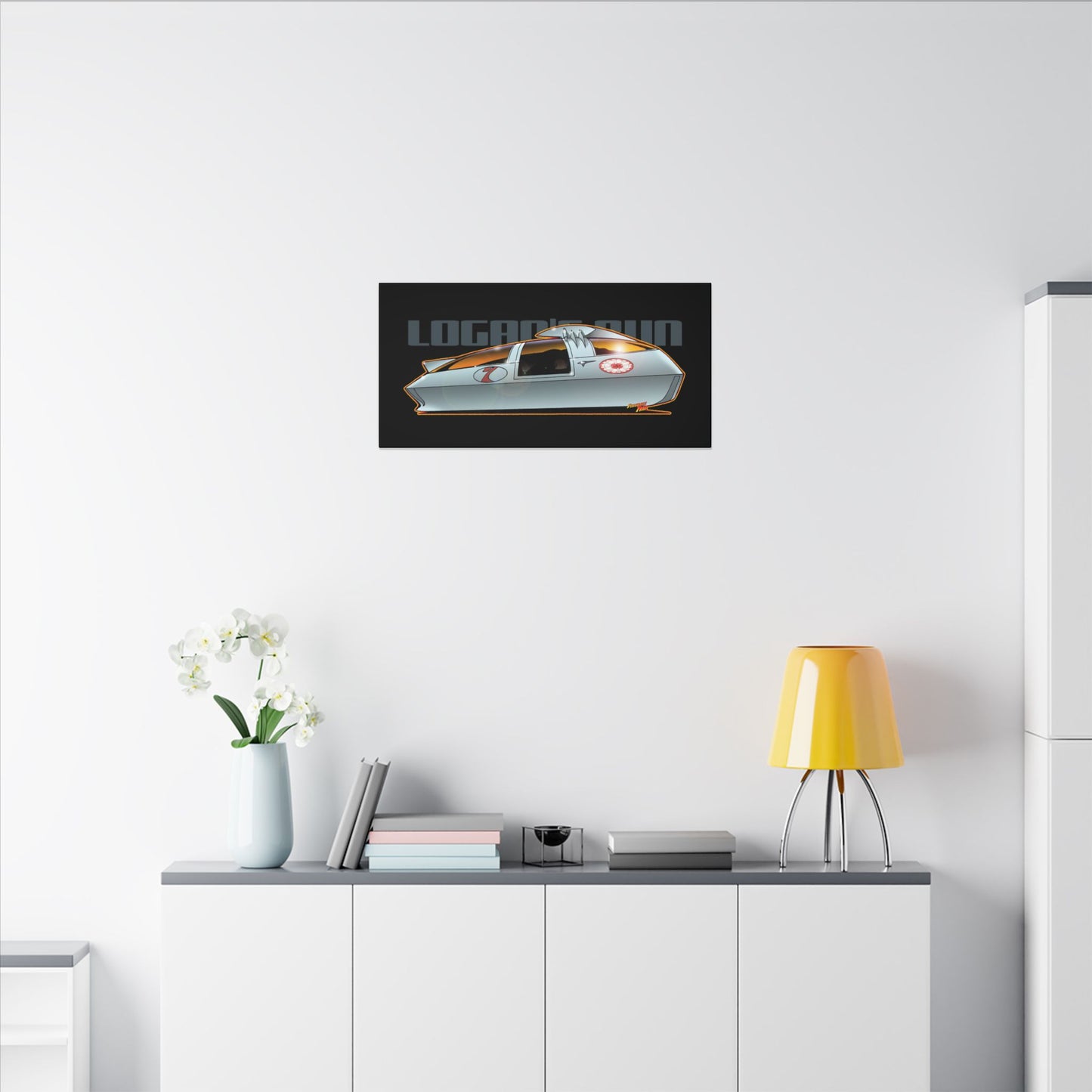 LOGAN'S RUN Sci Fi TV Car Collectible Fireball Art Canvas Print