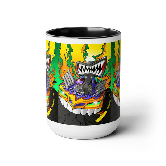 THE MASK Muscle Car Coffee Mug, Muscle Cars, Movie Car, Movie Cars, Car, Cars, Jim Carrey, Car Illustration, Car Art, Automotive Art-Mug-Fireball Tim Garage