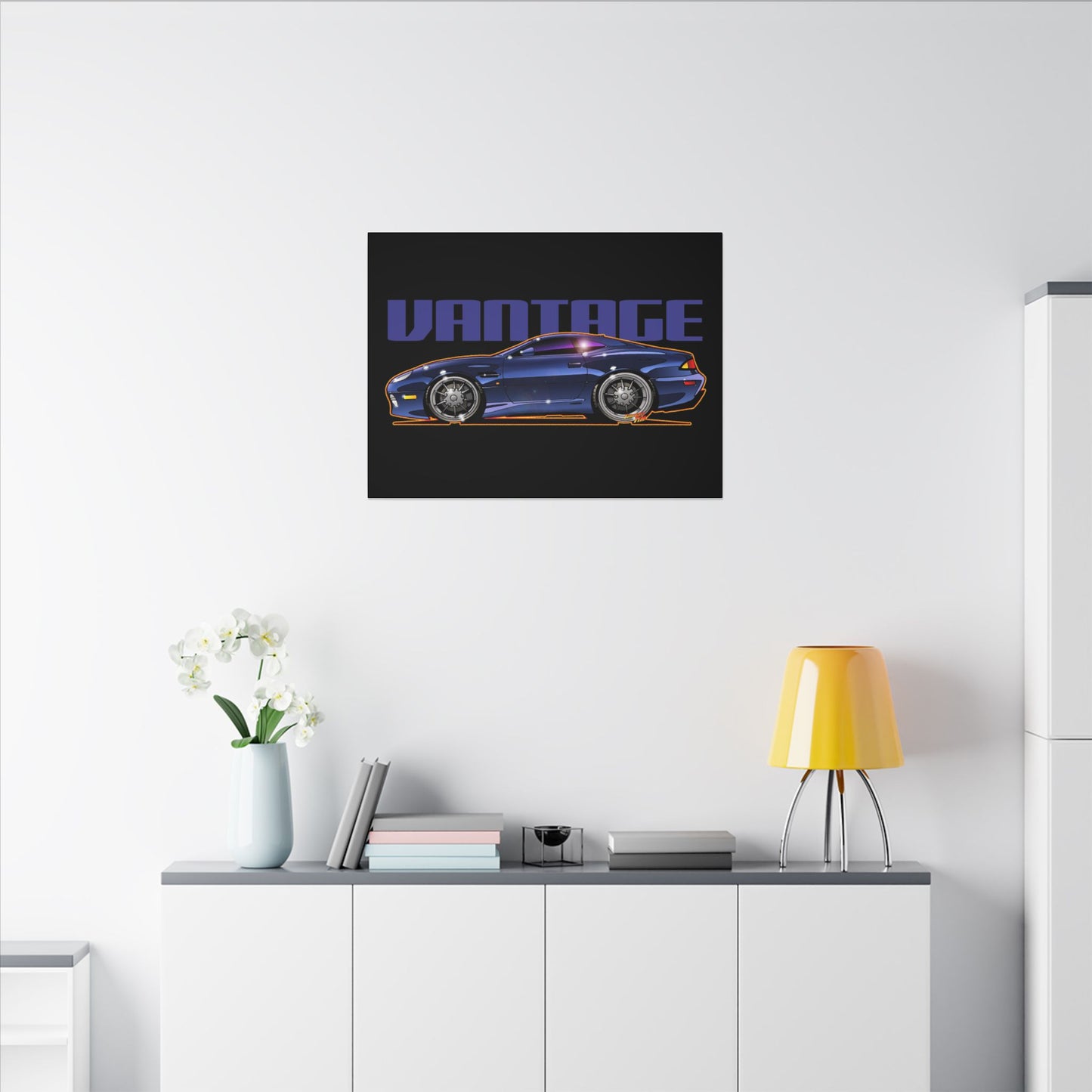 ASTON MARTIN VANTAGE 2001 Fireball Art Canvas Print
