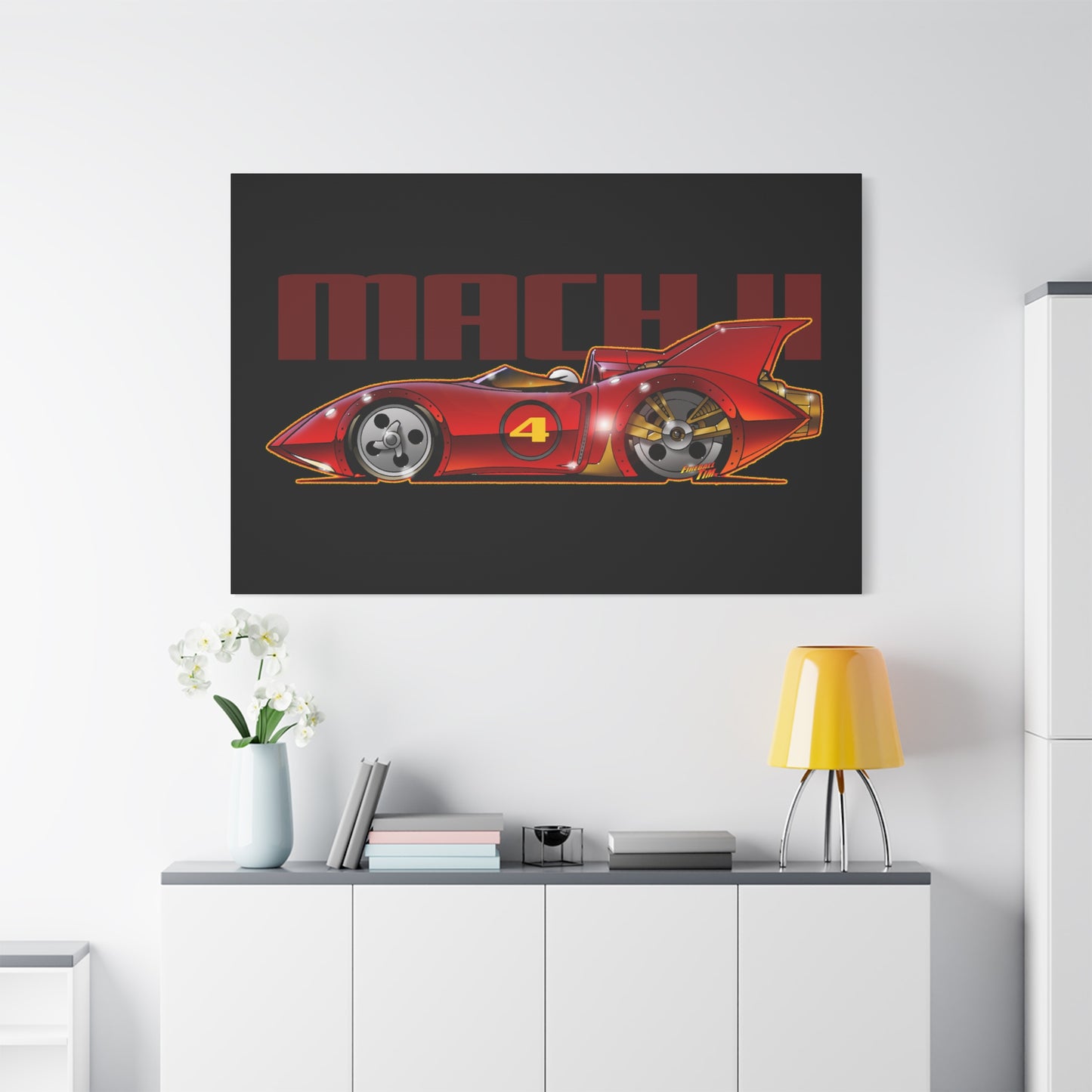 SPEED RACER MACH 4 Fireball Art Canvas Wall Print