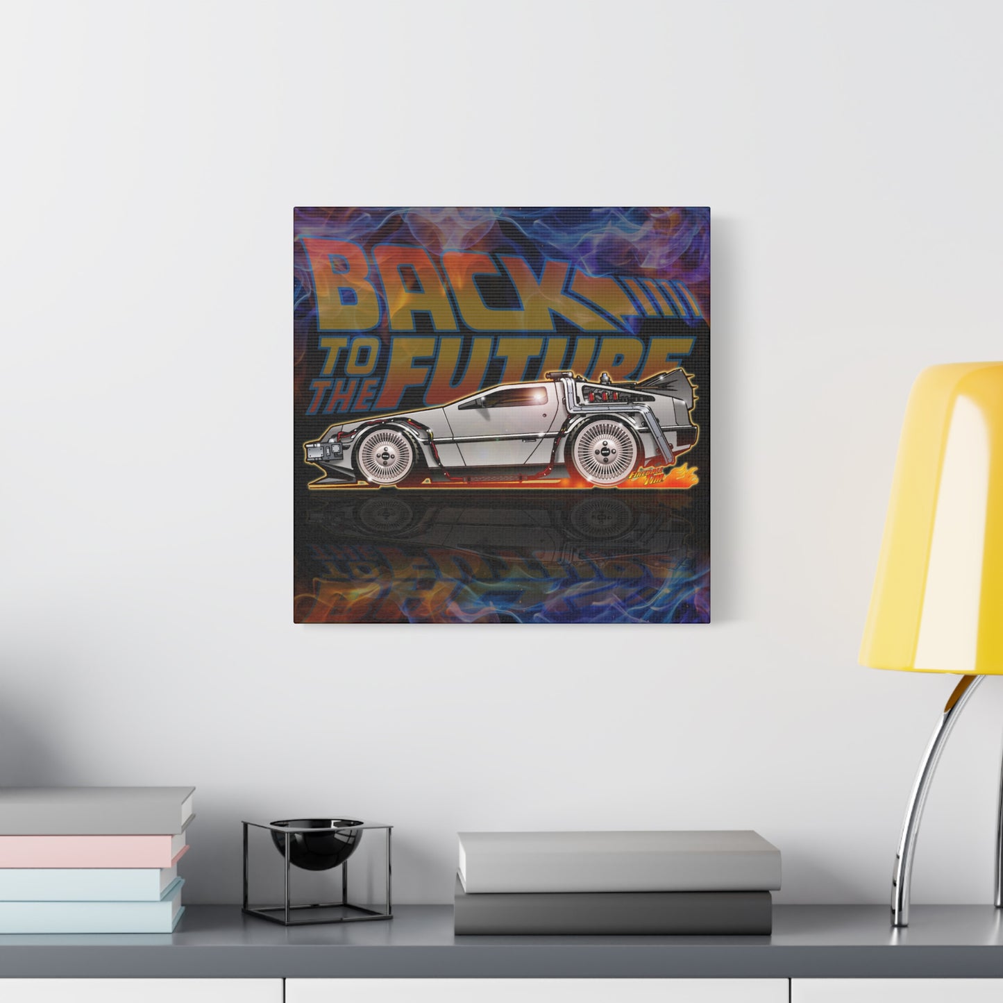 BACK to the FUTURE Delorean Time Machine Canvas Art Wall Print