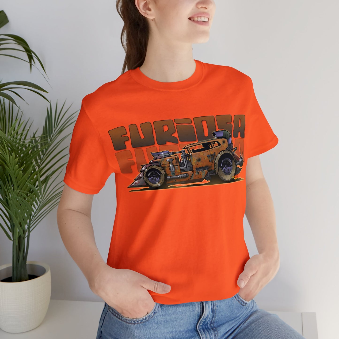 FURIOSA Mad Max Movie Car Hot Rod Jersey Short Sleeve Tee