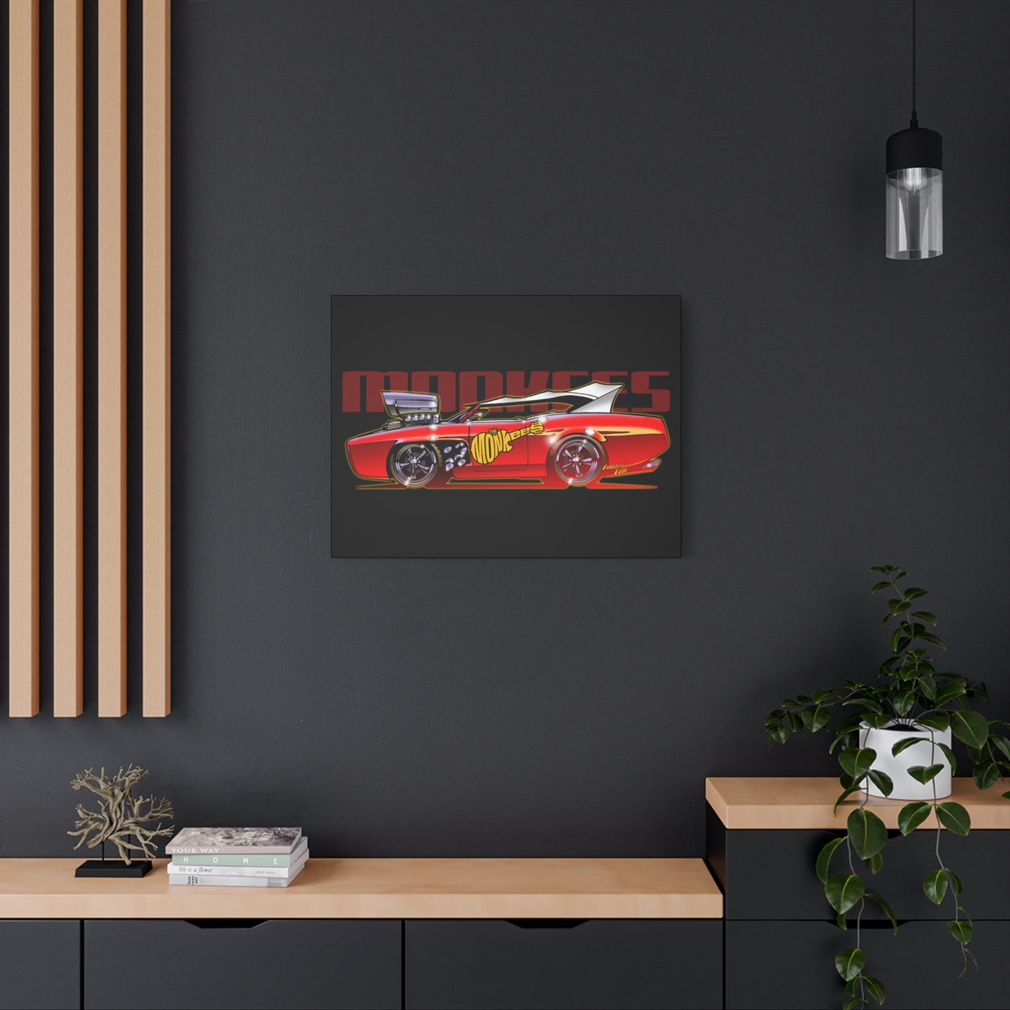 THE MONKEES Monkeemobile Fireball Canvas Art Wall Print - 11x14