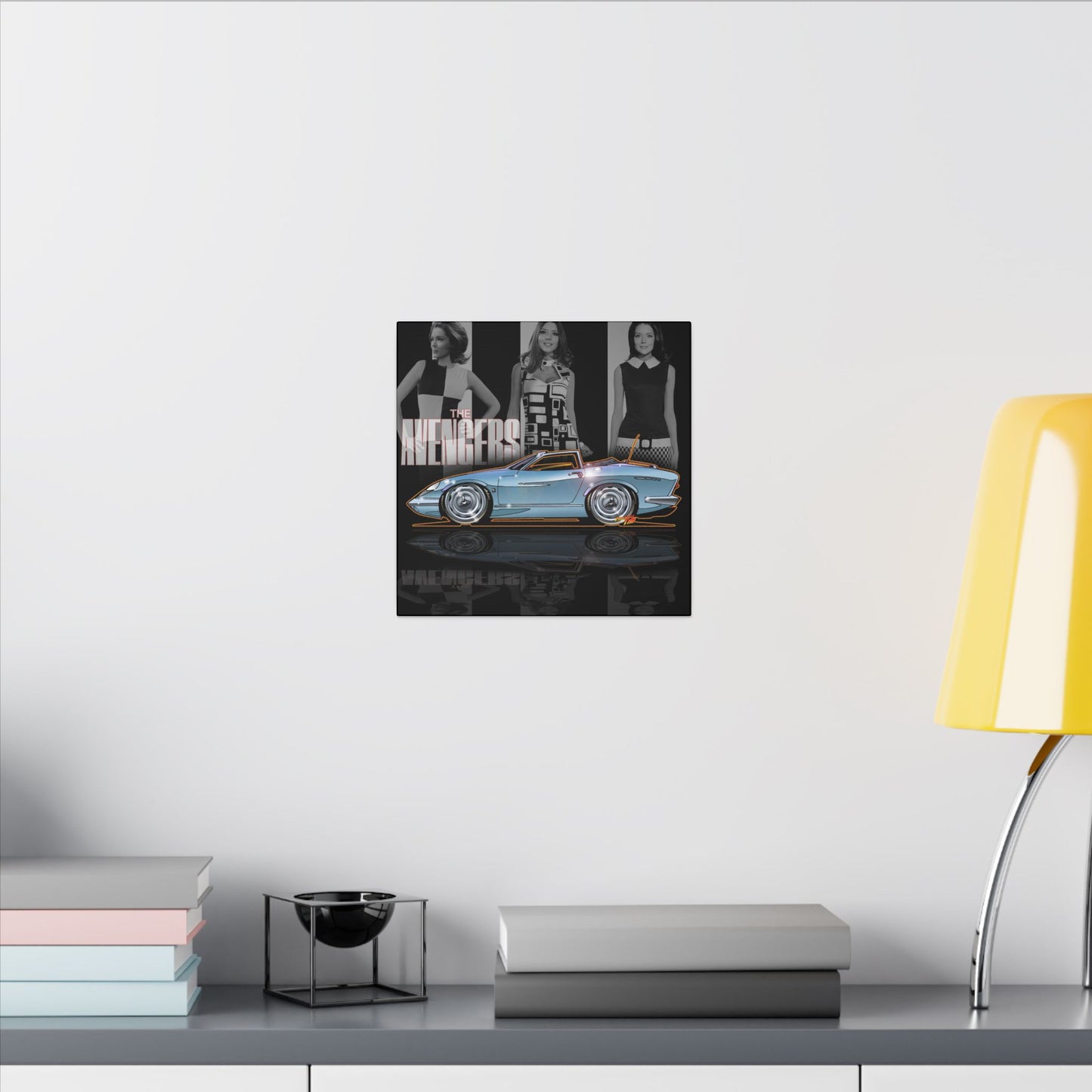 THE AVENGERS TV Show Emma Peel Lotus Elan Canvas Art Print