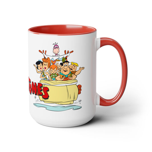 THE FLINTSTONES Vintage Cartoon Coffee Mug 15oz