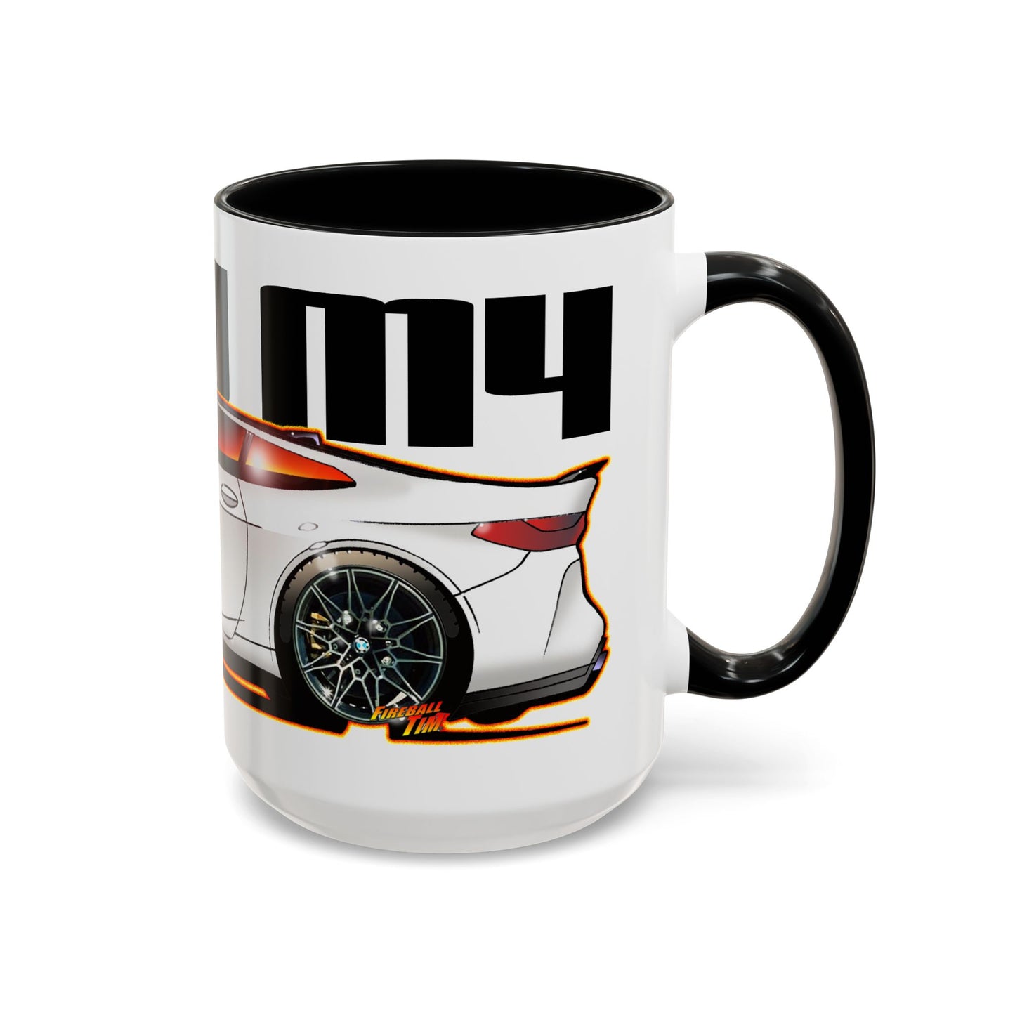 BMW M4 2025 Fireball Art Collectible Coffee Mug - 2 Sizes