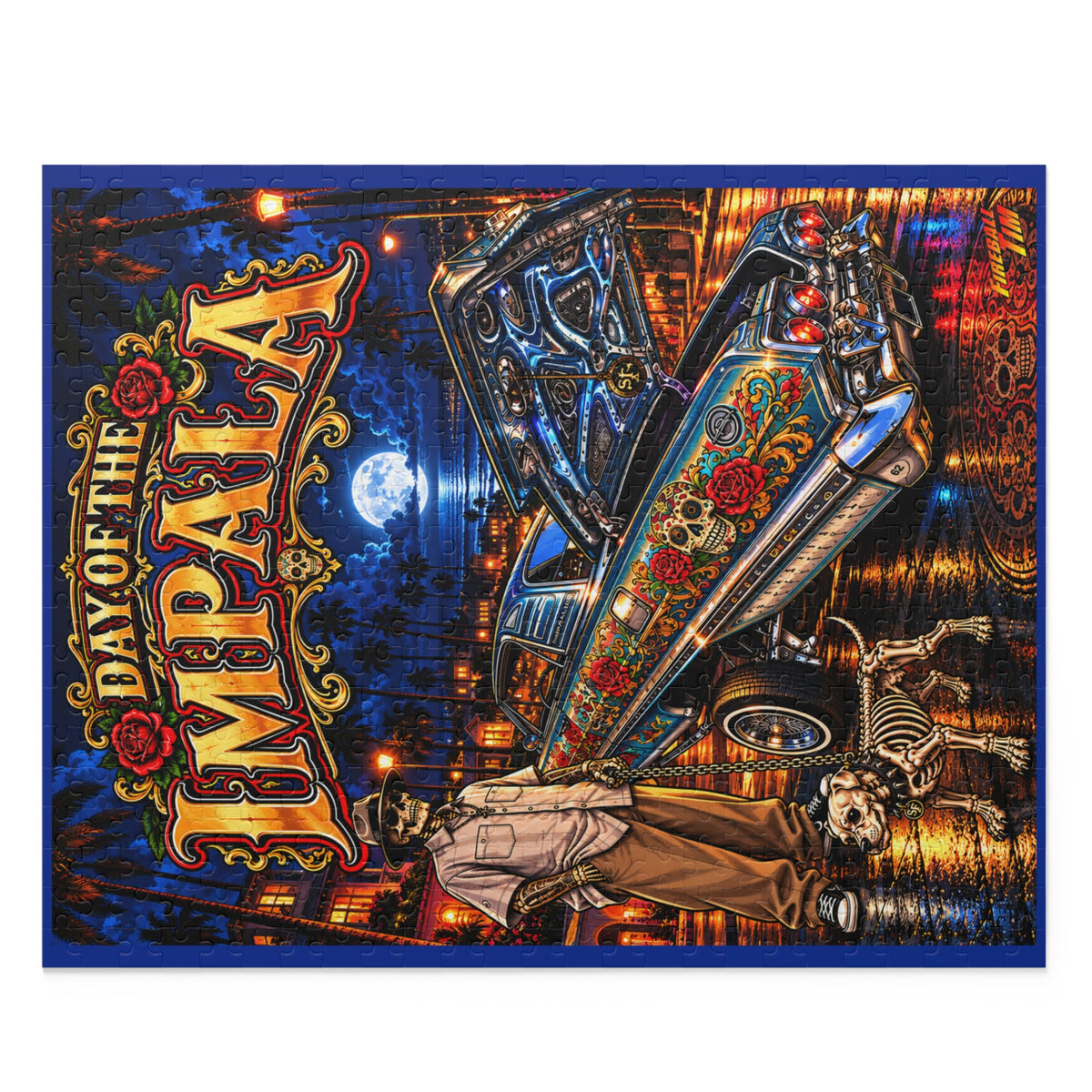 DAY OF THE IMPALA Halloween Jigsaw Puzzle — Chevrolet Impala (120/252/500‑Piece)