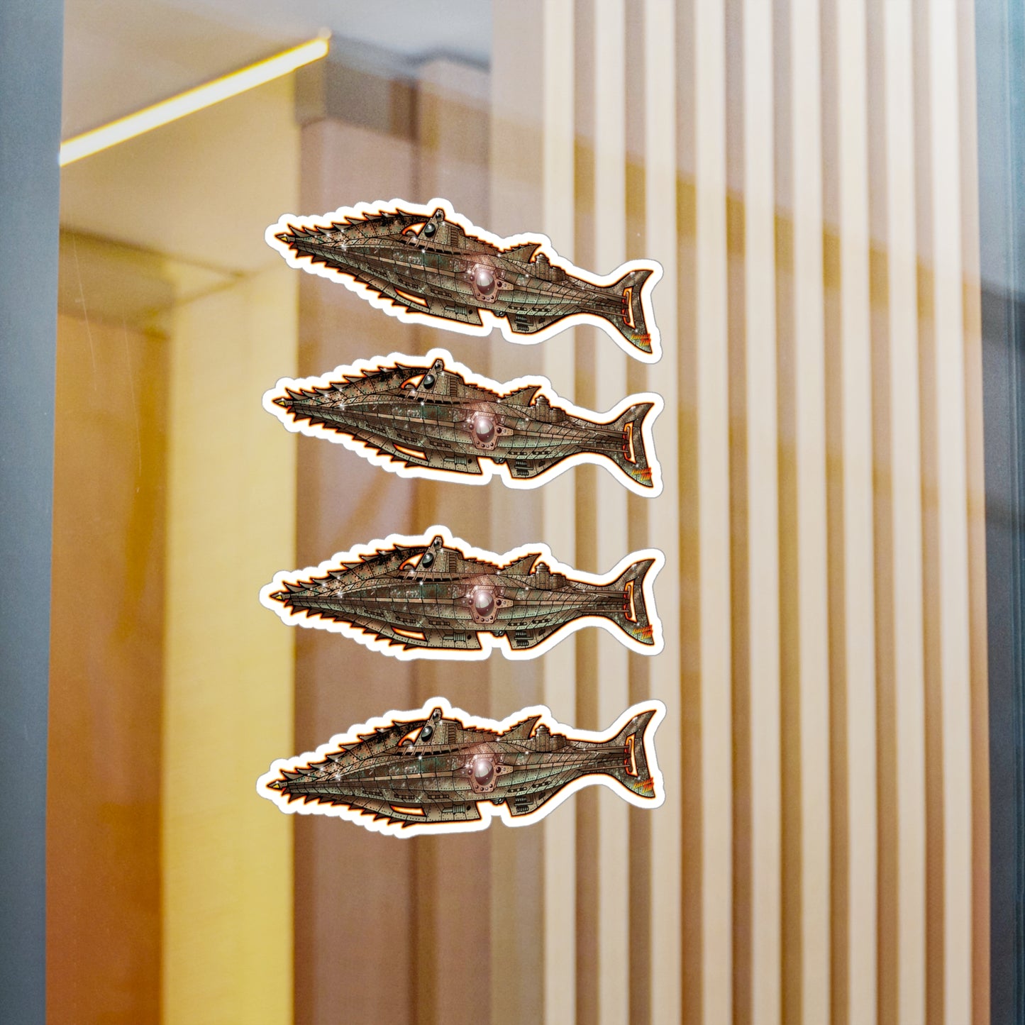 20,000 LEAGUES NAUTILUS SUBMARINE Fireball Art Decal Stickers - 4 Sizes