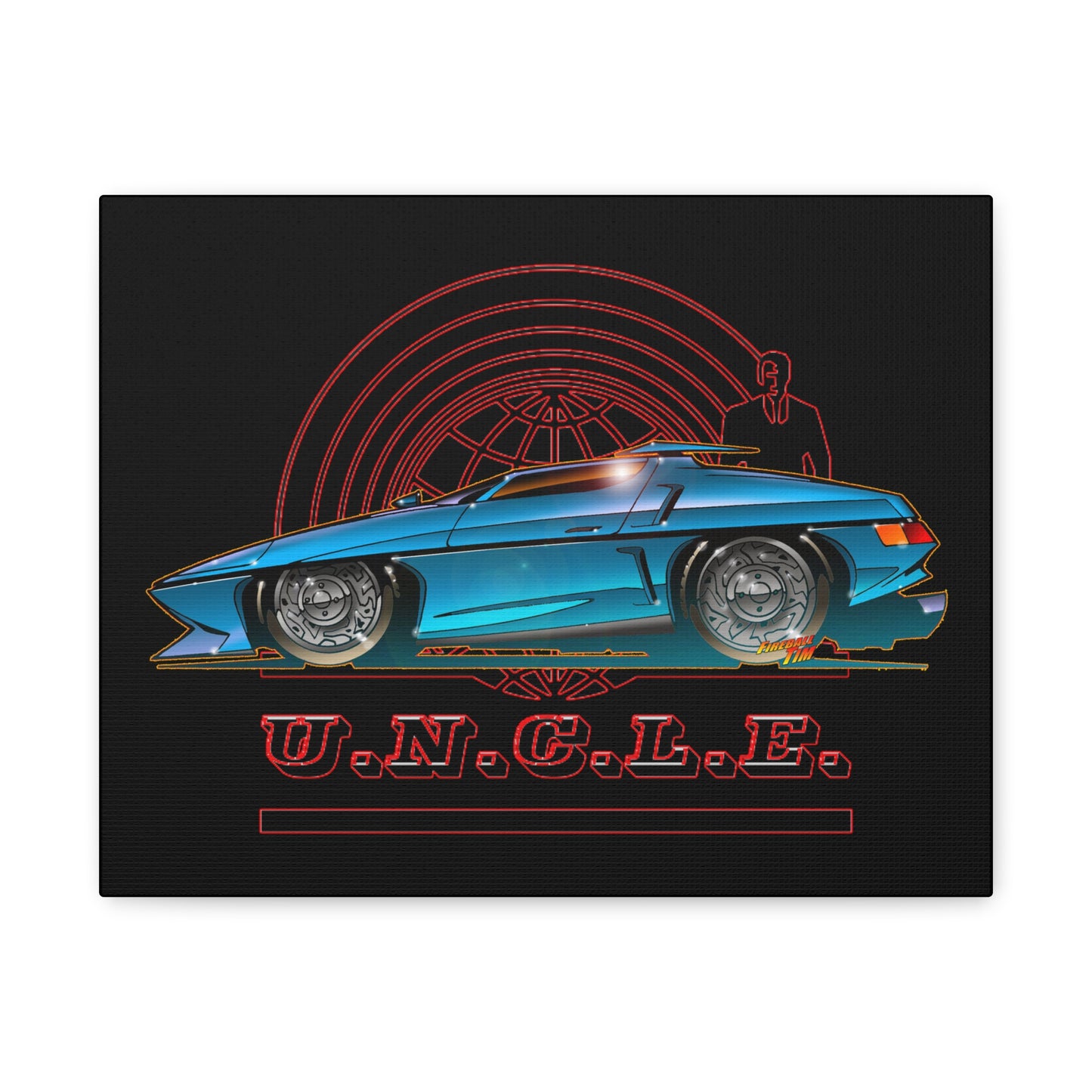 THE MAN FROM U.N.C.L.E. Piranha TV Car Fireball Canvas Art Print
