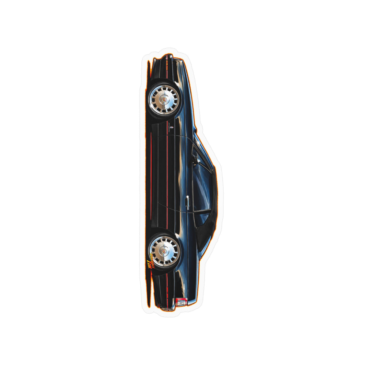 CADILLAC ALLANTE Collectible Fireball Art Stickers in 4 Sizes