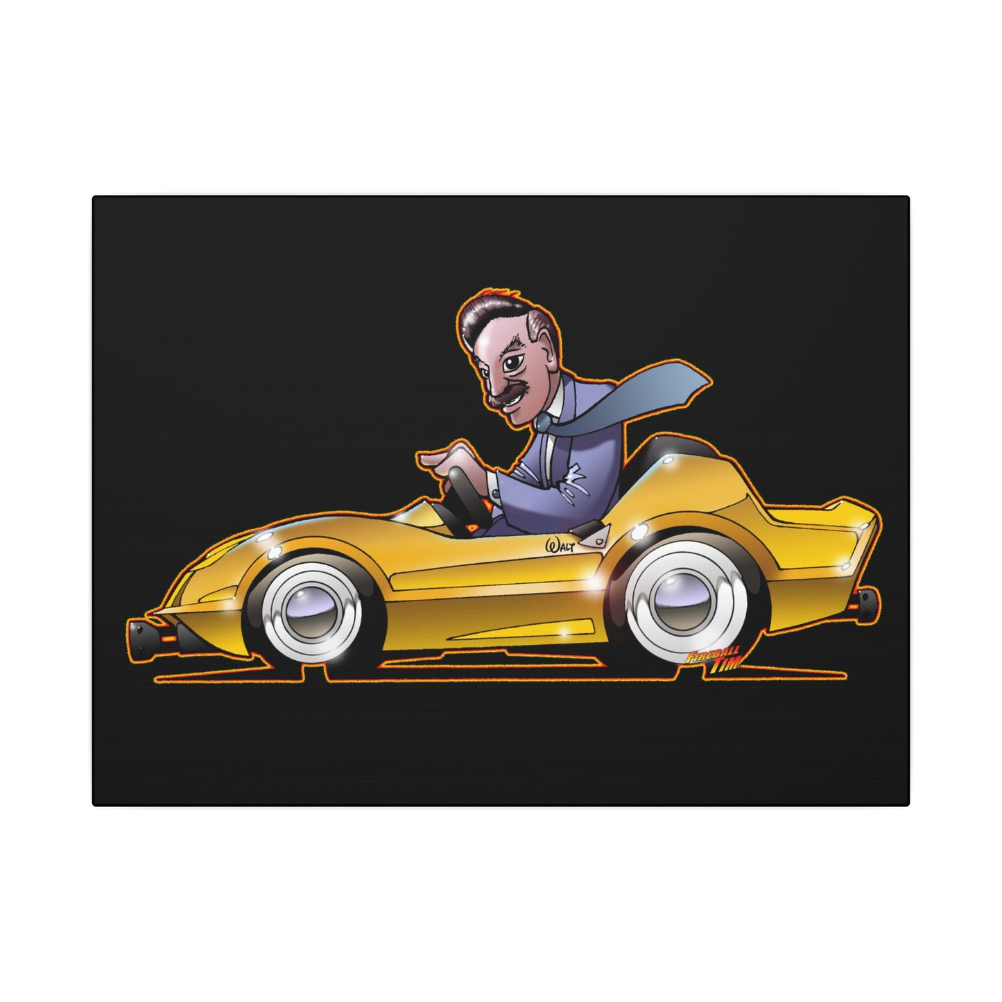 AUTOPIA CLASSIC Walt Disney Fireball Art Canvas Print