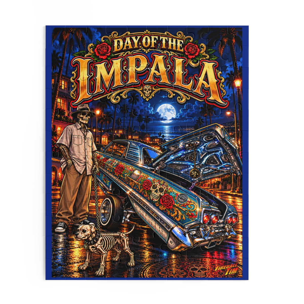 DAY OF THE IMPALA Halloween Jigsaw Puzzle — Chevrolet Impala (120/252/500‑Piece)