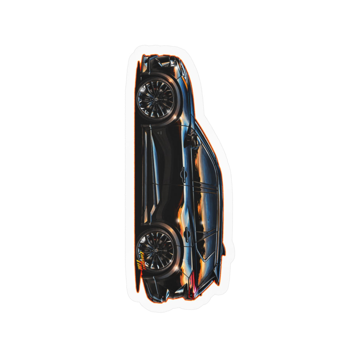 NISSAN ROGUE 2026 Black Armor Edition Collectible Fireball Art Stickers in 4 Sizes