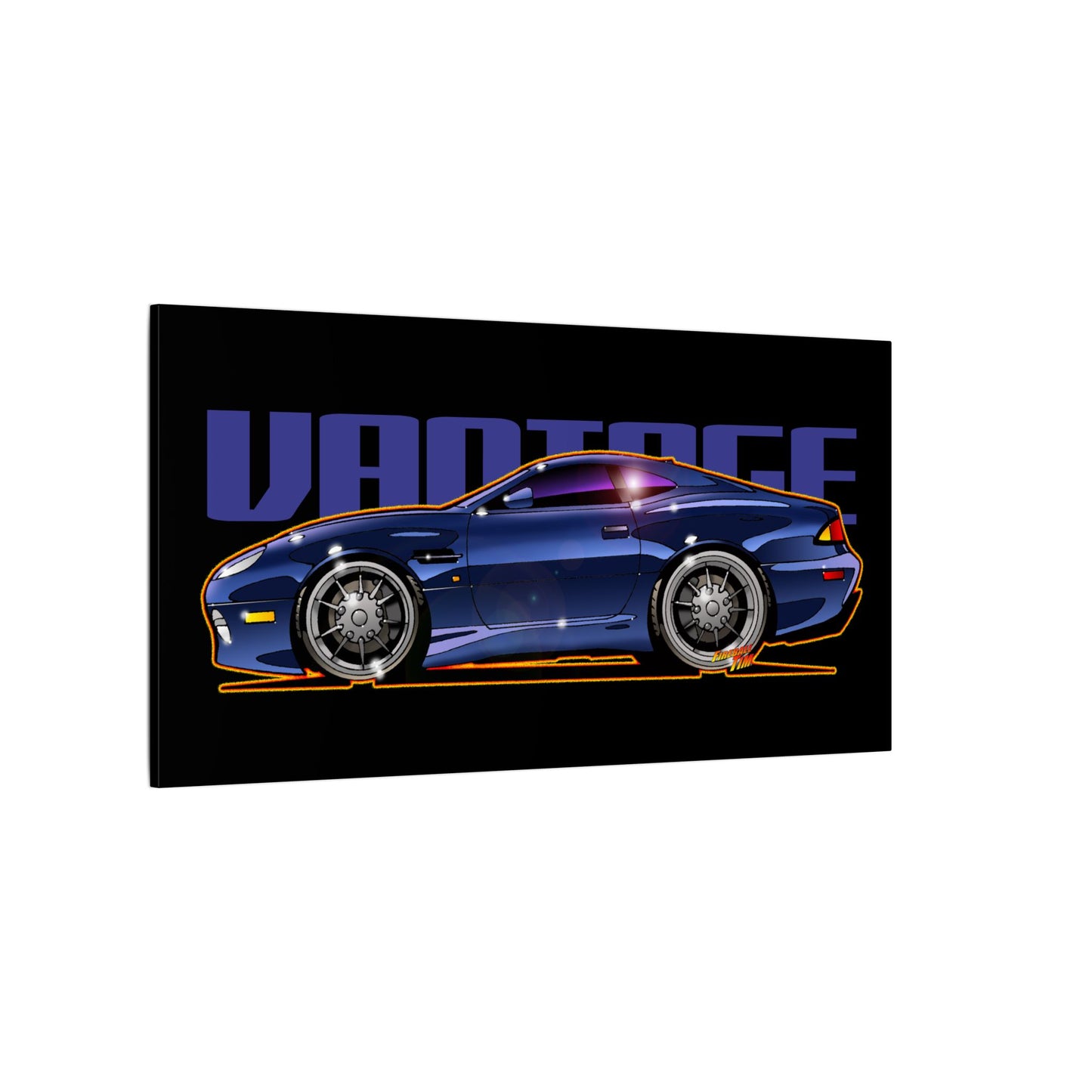 ASTON MARTIN VANTAGE 2001 Fireball Art Canvas Print