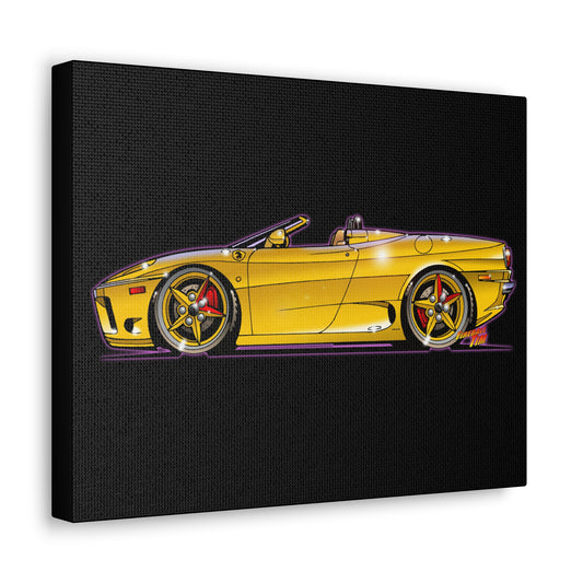 FERRARI 360 SPIDER Supercar Concept Art Canvas Print 11x14