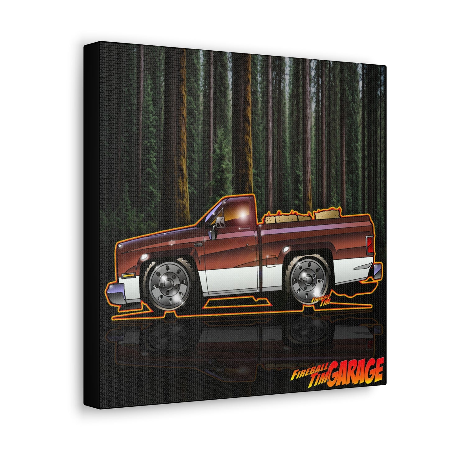 GMC SIERRA CLASSIC PICKUP 1982 Concept Art Canvas Print 12x12