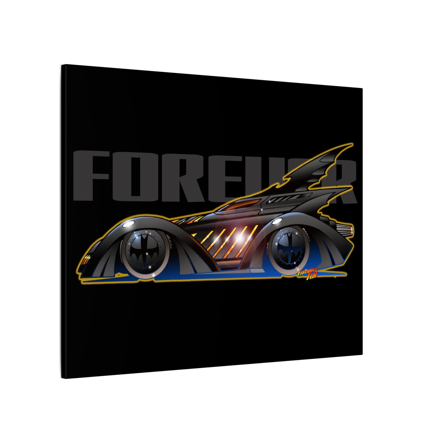BATMAN FOREVER BATMOBILE Fireball Art Canvas Print