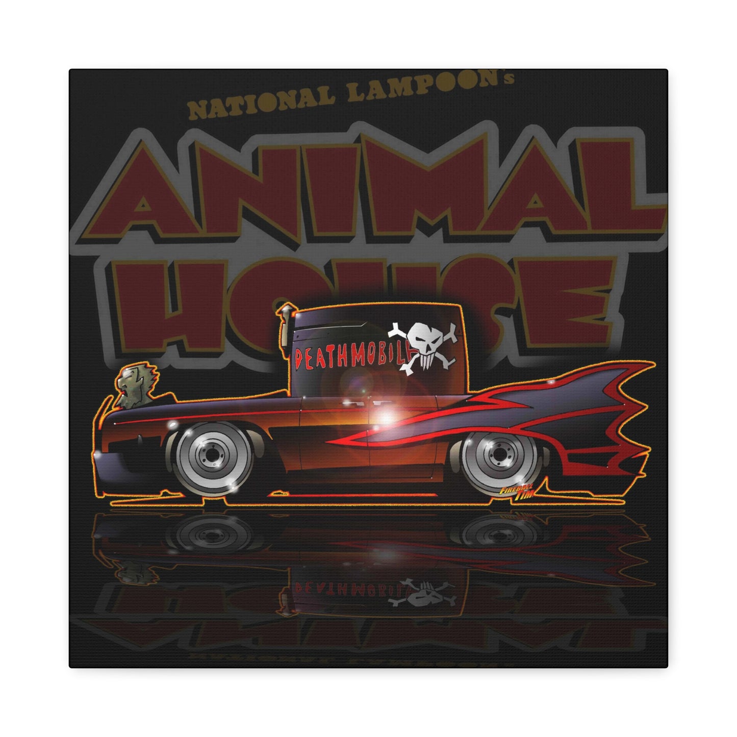 ANIMAL HOUSE DEATHMOBILE Fireball Art Canvas Wall Print