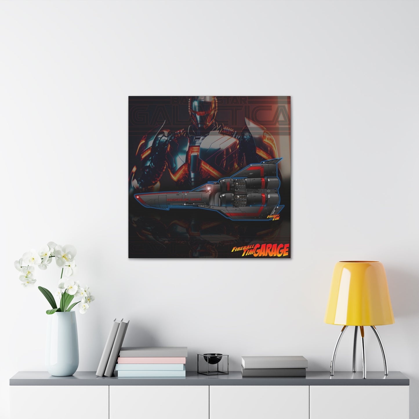 BATTLESTAR GALACTICA Viper Cylon Concept Art Canvas MASTERPRINT 3 Sizes