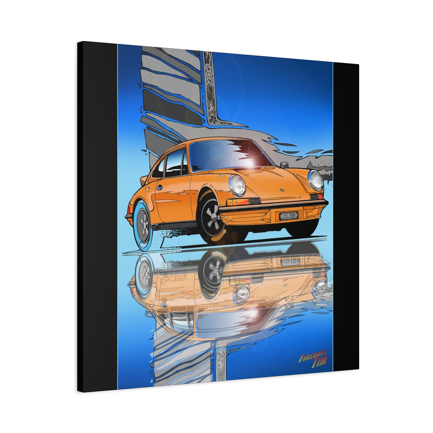 PORSCHE 911 CARRERA RSR IROC Fireball Art Canvas Print