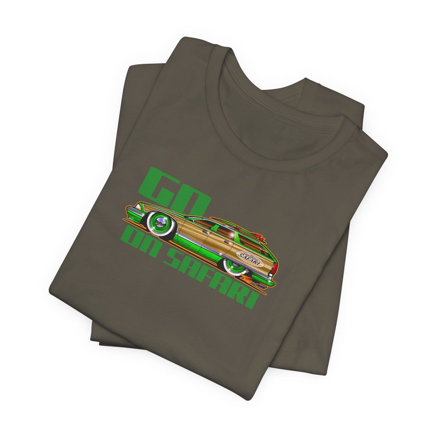 BUICK ROADMASTER Station Wagon Safari Custom Car Art Short Sleeve Tee - Colors